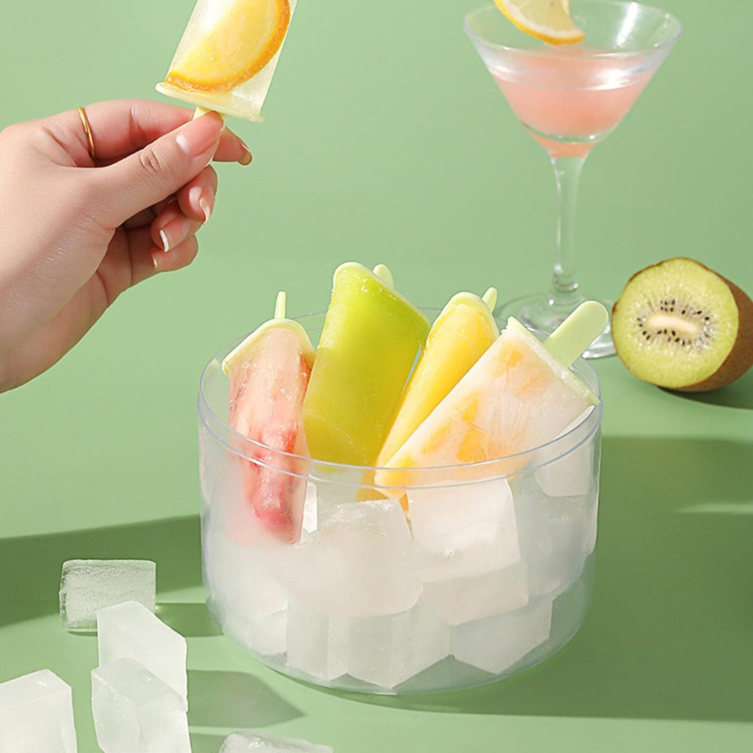 Ice Cream Candy Molds With Sticks Easy Release Summer Party Supplies Popsicles Candy Molds (8 Candy Mold Maker) - Springkart 