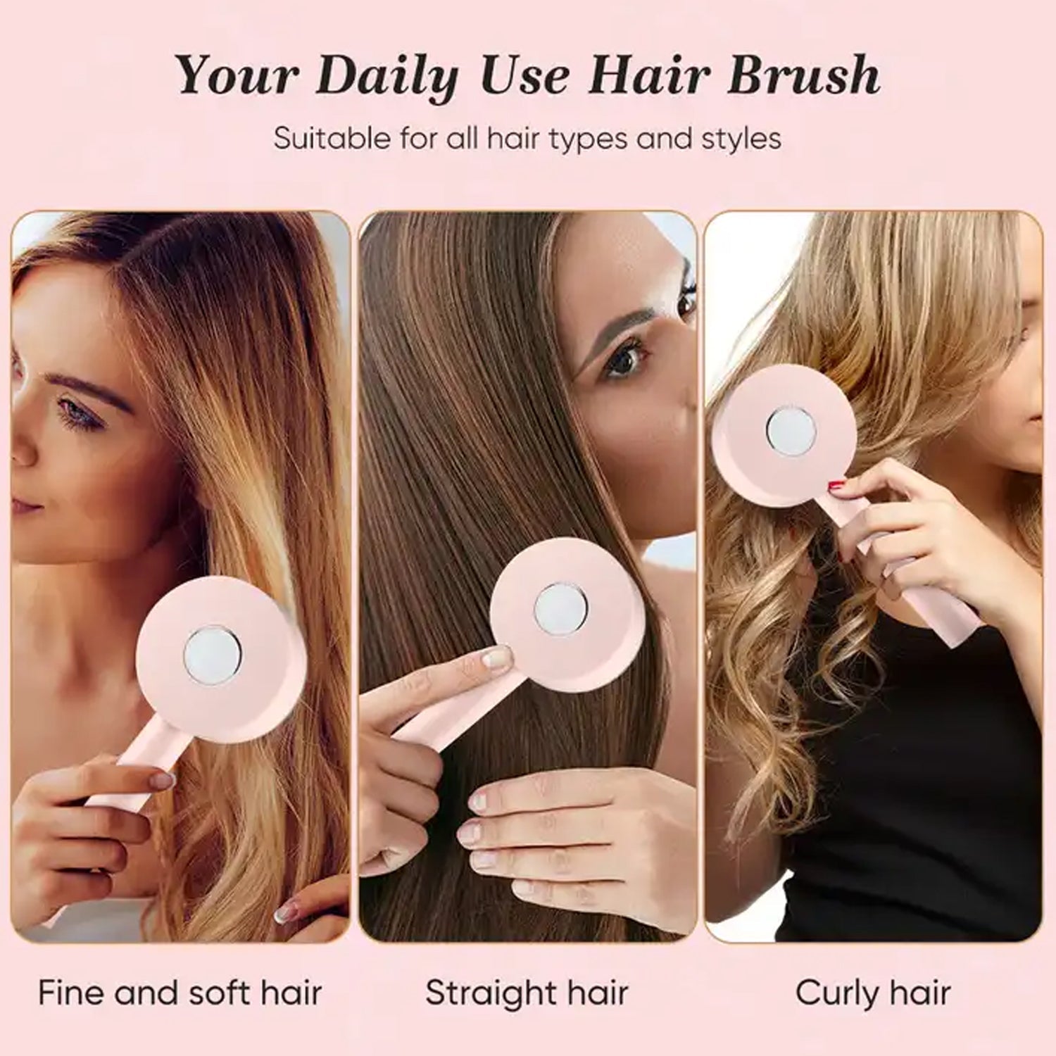 Air Cushion Massage Brush, Airbag Massage Comb with Long Handle, Self-Cleaning Hair Brush, Detangling Anti-Static for All Hair - Springkart 