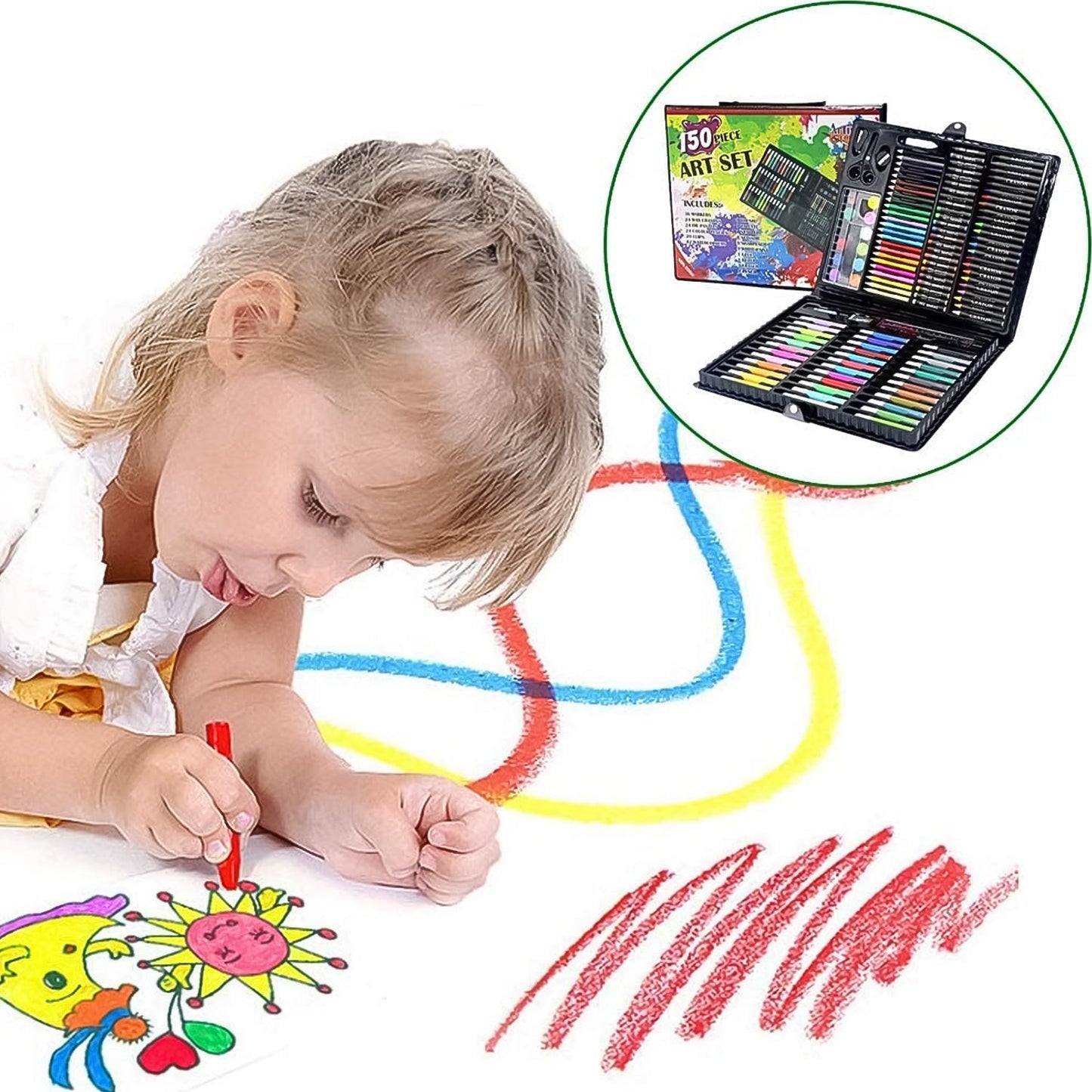 Painting & Drawing Sets for Kids (150 Pcs Set) - Springkart 