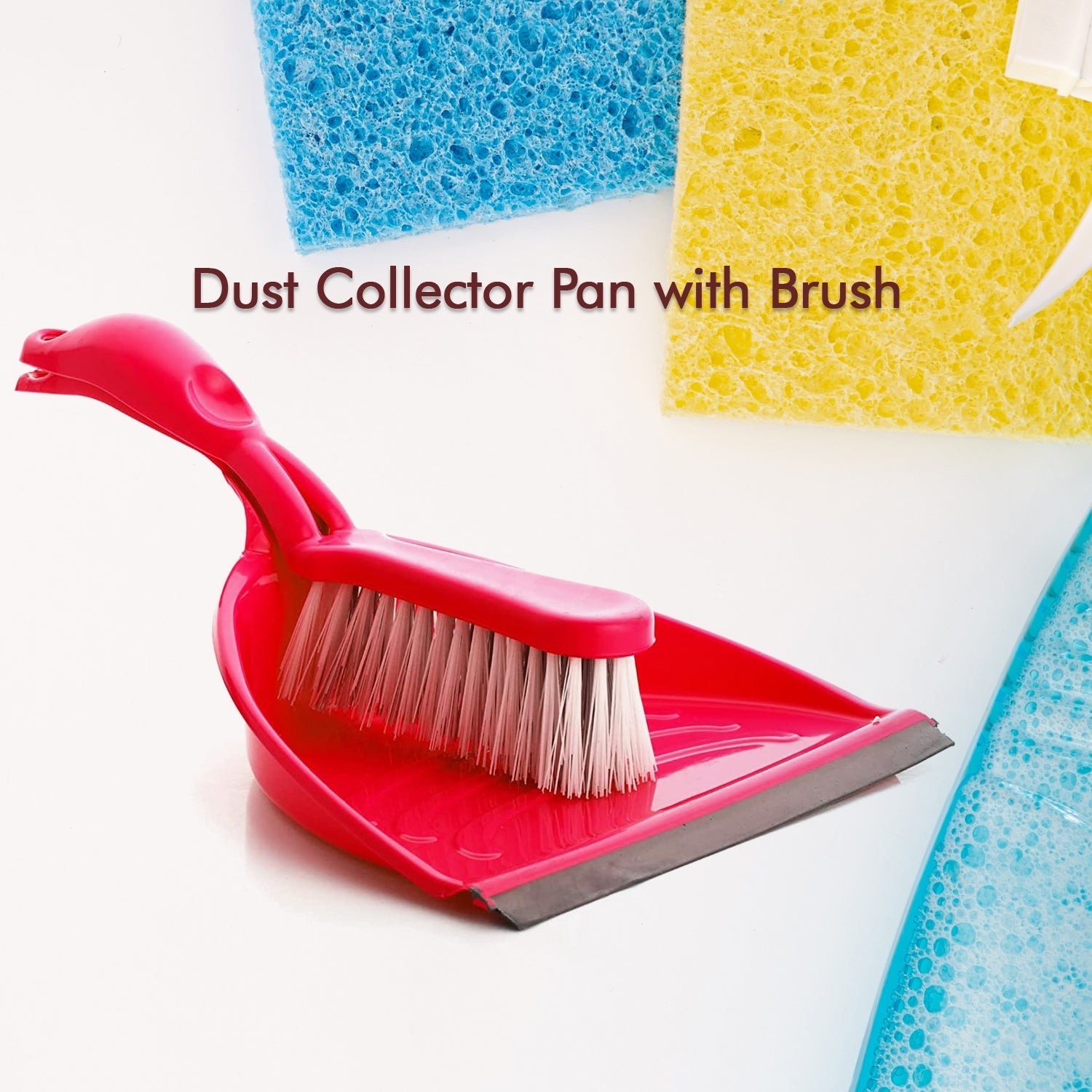 Dustpan Set with Brush, Dust Collector Pan with Long Handle, Supadi, Multipurpose Dust Collector Cleaning Utensil Flat Scoop Handheld Sweeping Up and Carrying Container - Springkart 