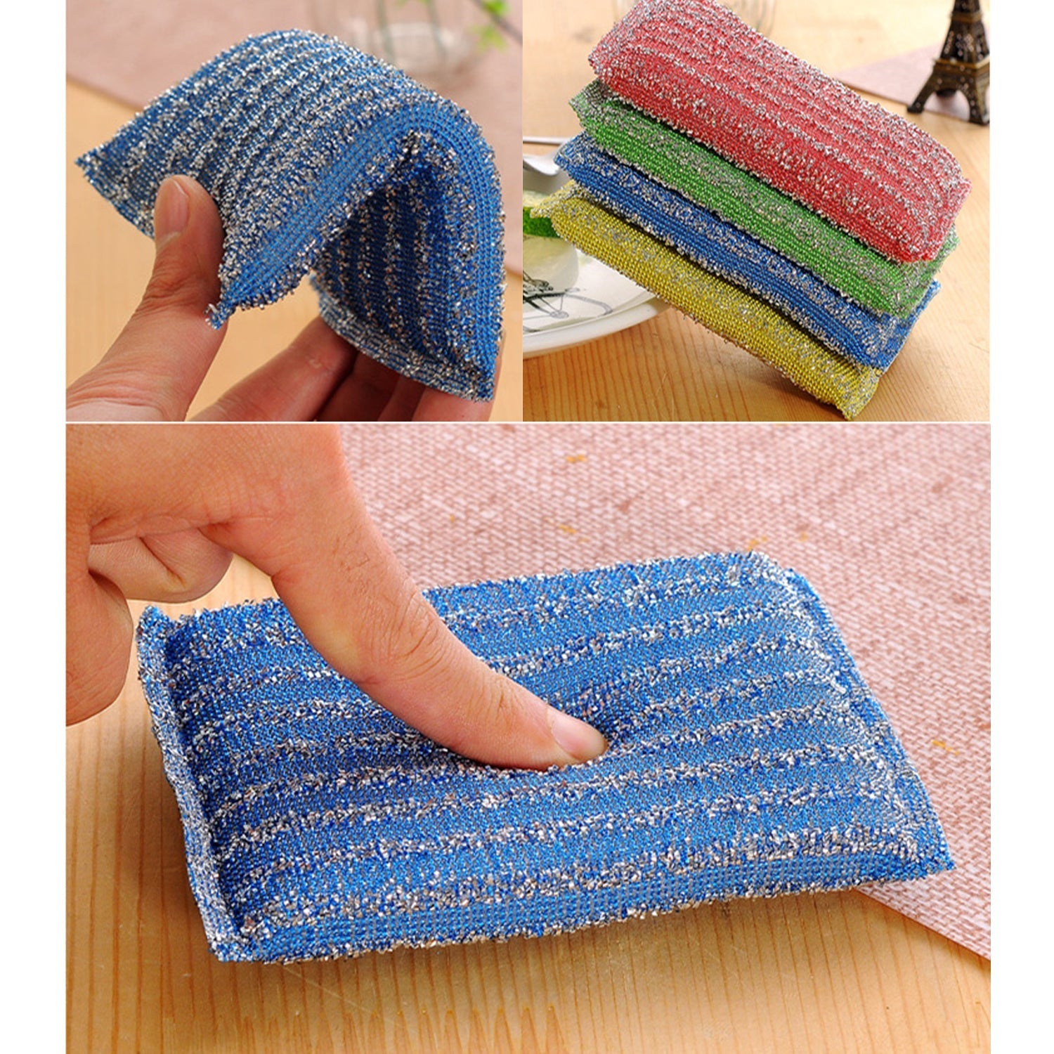 Scratch Proof Kitchen Utensil Scrubber Pad (Pack of 12) - Springkart 