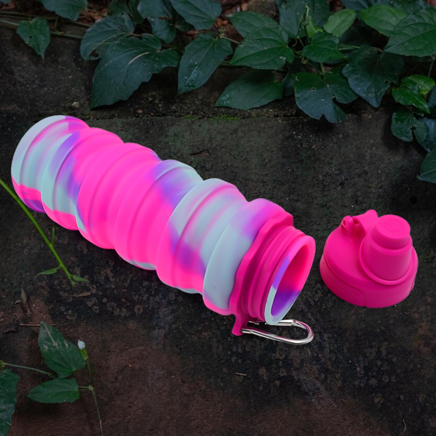 Silicone Foldable Water Bottle (1 Pc / 24 cm Foldable / 500 ML) - Springkart 
