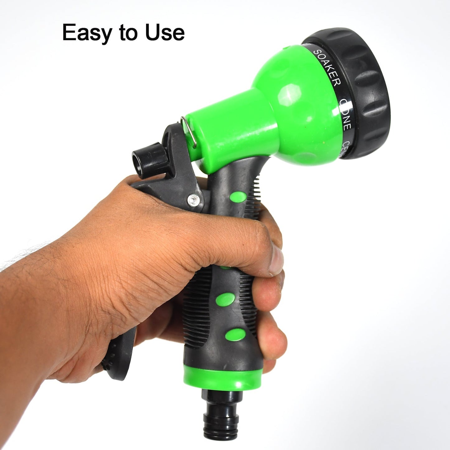 Hose Nozzle Garden Hose Nozzle Hose Spray Nozzle with 8 Adjustable Patterns Front Trigger Hose Sprayer Heavy Duty Metal Water Hose Nozzle for Cleaning, Watering, Washing, Bathing - Springkart 
