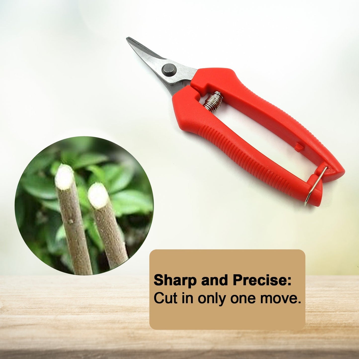 Heavy Duty Stainless Steel Cutter, Non‑slip Trimming Scissors Durable Not Easy To Wear for Gardening Pruning Of Fruit Trees Flowers and Plants (With Plastic Packing) - Springkart 