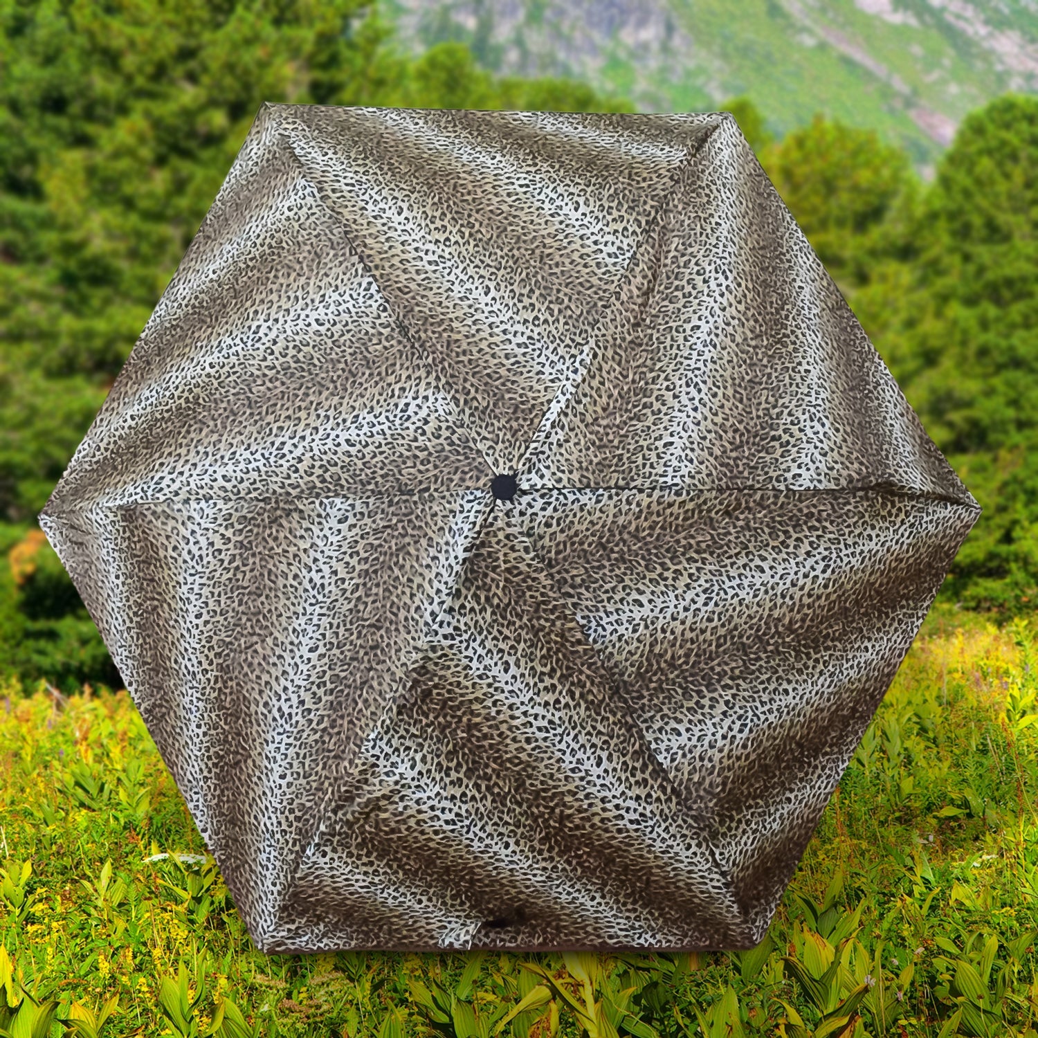 Leopard Shape 3-Fold Sun & Rain Protective Foldable Umbrella (1 Pc) - Springkart 