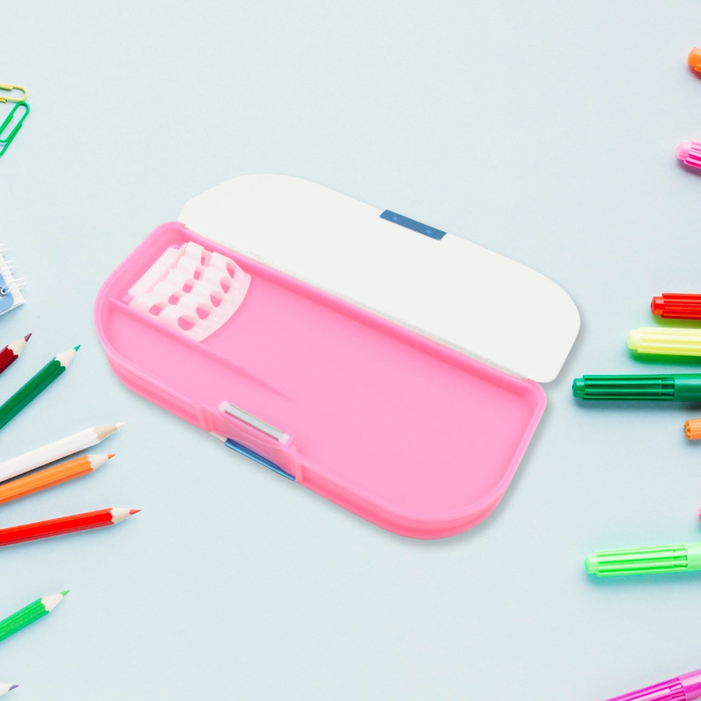 Multipurpose Compass Box, Pencil Box with 2 Compartments for School, Cartoon Printed Pencil Case for Kids, Birthday Gift for Girls & Boys, Cartoon Printed Pencil Case for Kids (Mix Color 1 Pc) - Springkart 