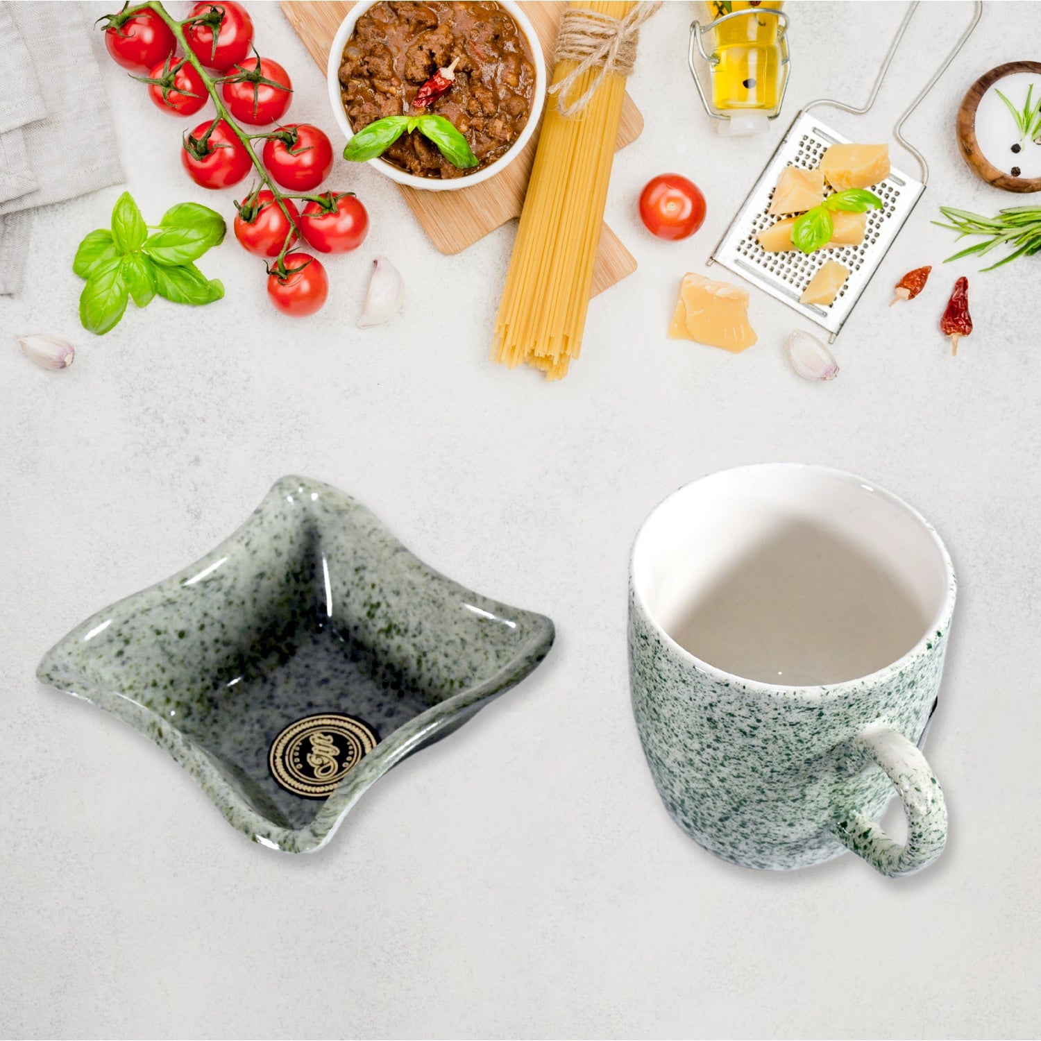 Ceramic Tea / cups / Mug Set Including Snacks / Serving Bowl Milk Cup, Coffee Cup, Tea Cup, Breakfast Cup, Drinking Mug or Outdoor for Household, Gift for Birthday, Wedding Party (4 Pcs set) - Springkart 