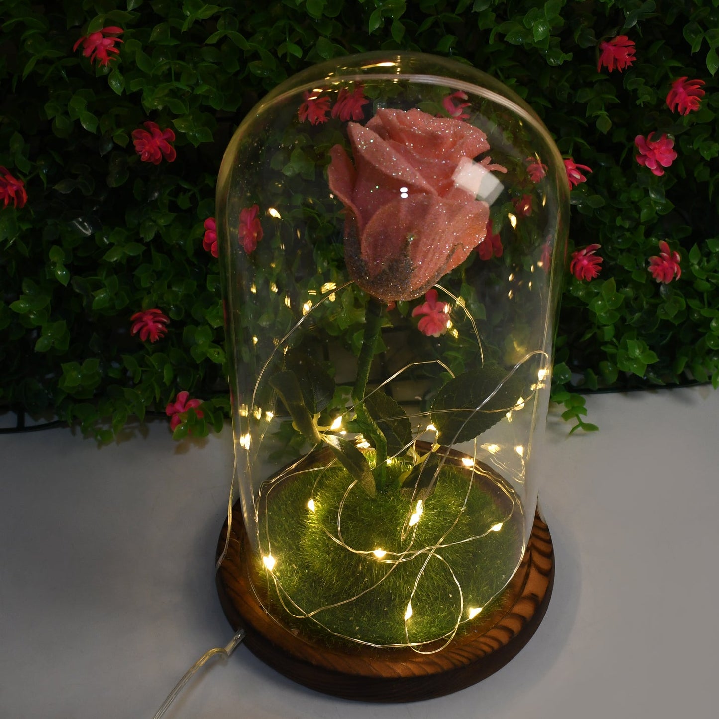 Glass Flower with Led Light Great Gift (1 Set)