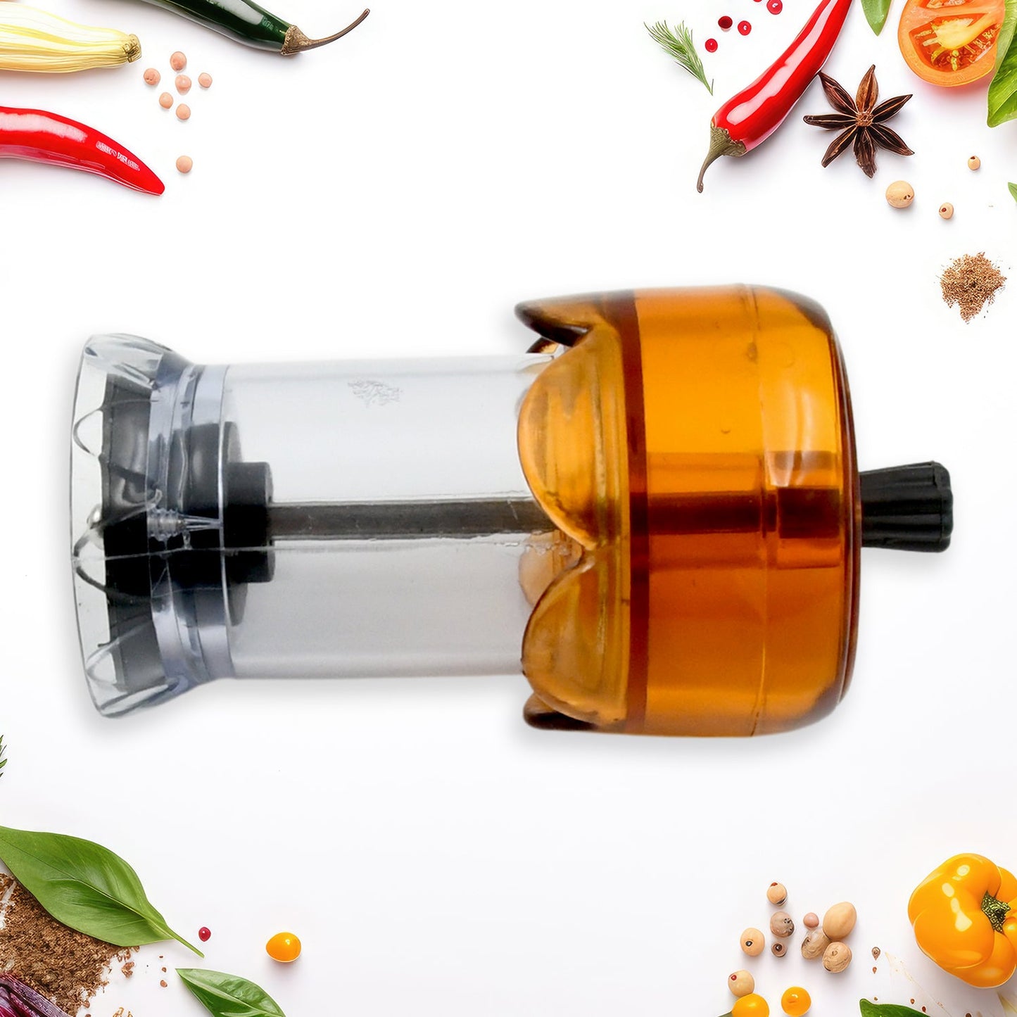 Miracle Transparent Plastic Salt and Pepper Grinder, Pepper Grinder Manual Pepper Grinding Tool, Pepper Crusher Grinder (1 Pc) - Springkart 