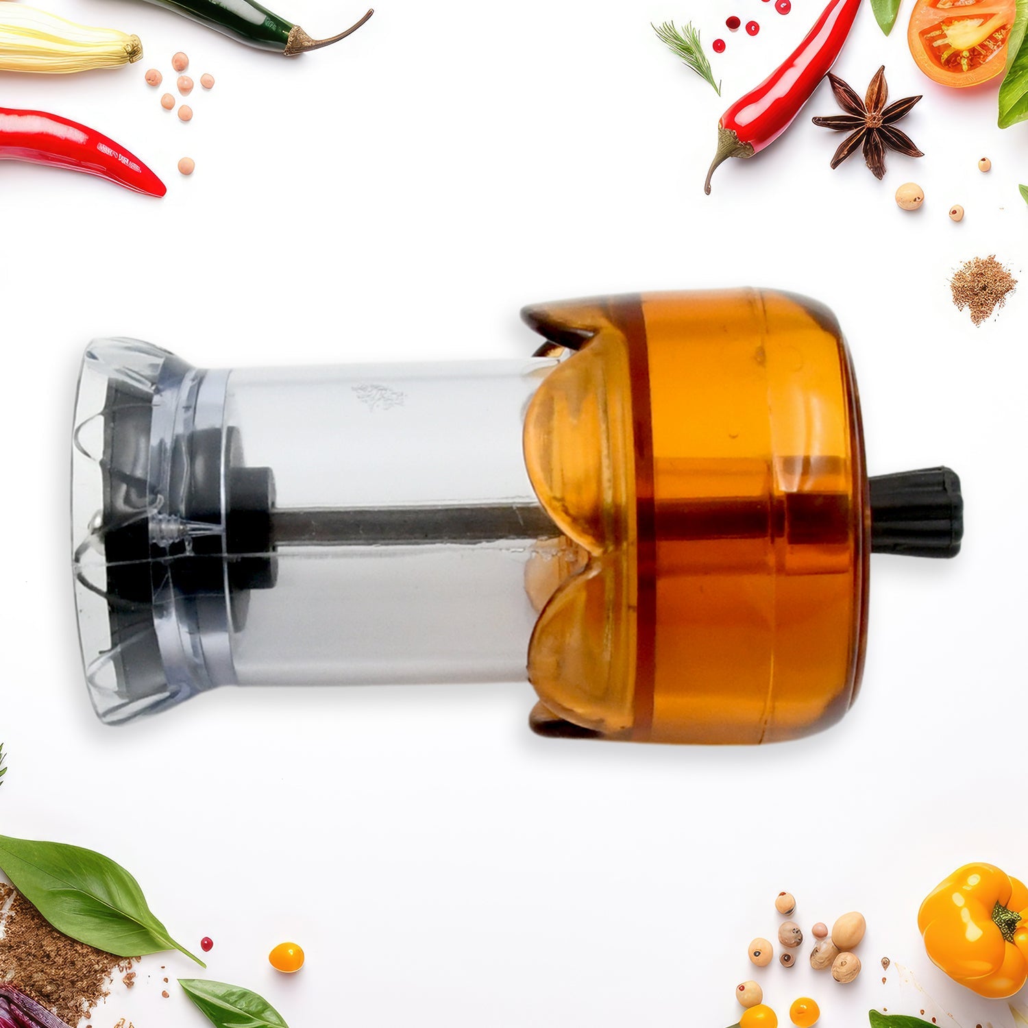 Miracle Transparent Plastic Salt and Pepper Grinder, Pepper Grinder Manual Pepper Grinding Tool, Pepper Crusher Grinder (1 Pc) - Springkart 