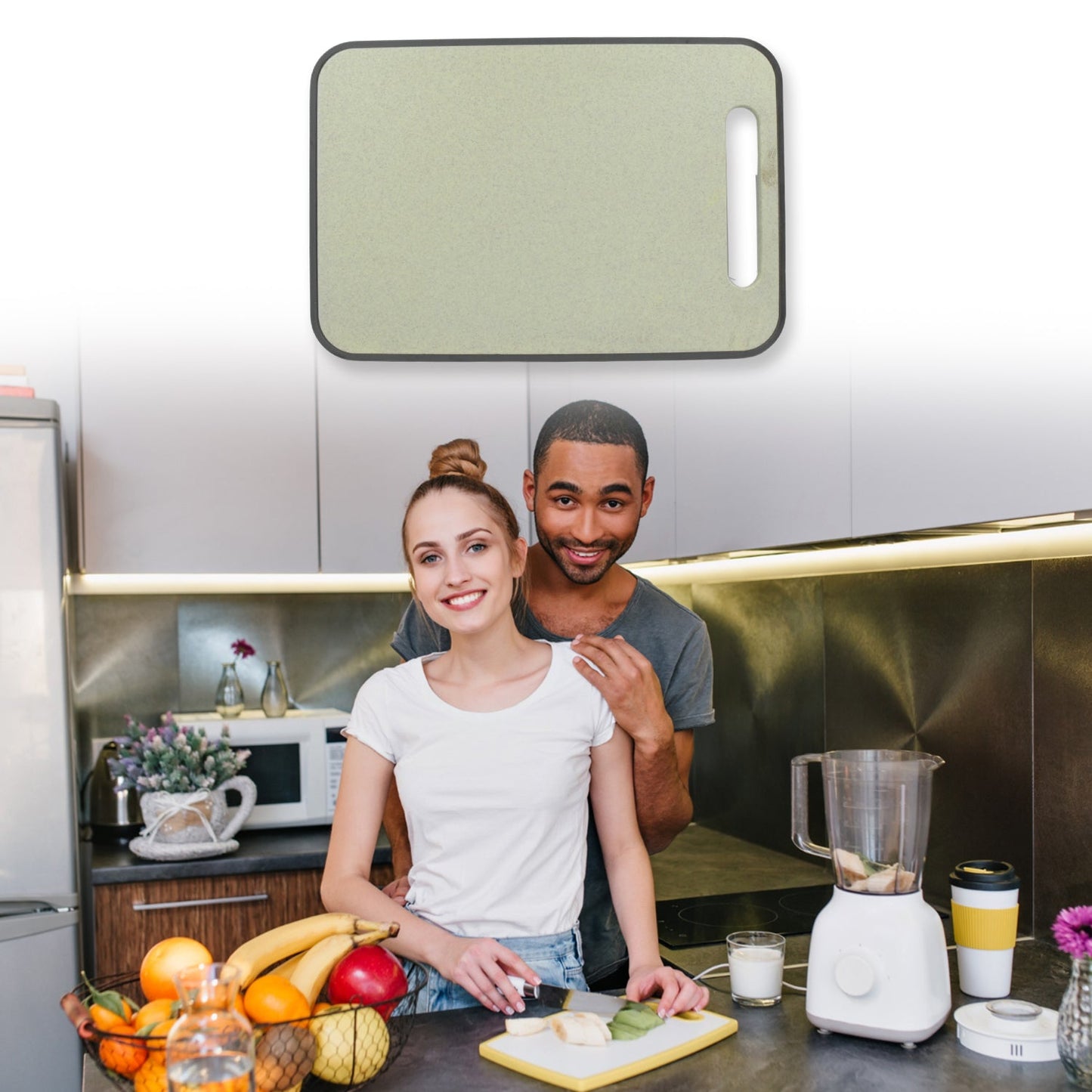 Plastic Chopping Board (Large): 37x25cm, Multipurpose Cutting Board - Springkart 