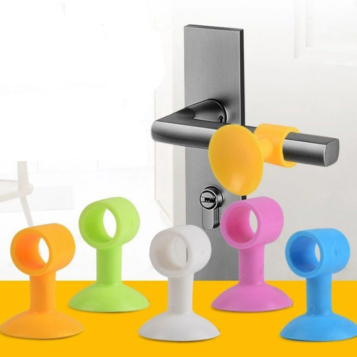 Door Stopper Mini Anti-Collision Silicone Door Handle Crash Pad (Pack of 100Pc) - Springkart 