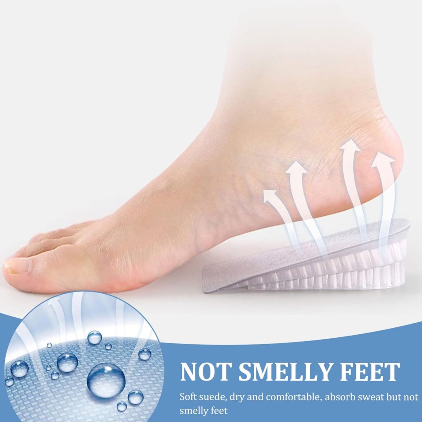 Height Increase Silicone Insoles Heel (1 Pair / 4 Layer) - Springkart 