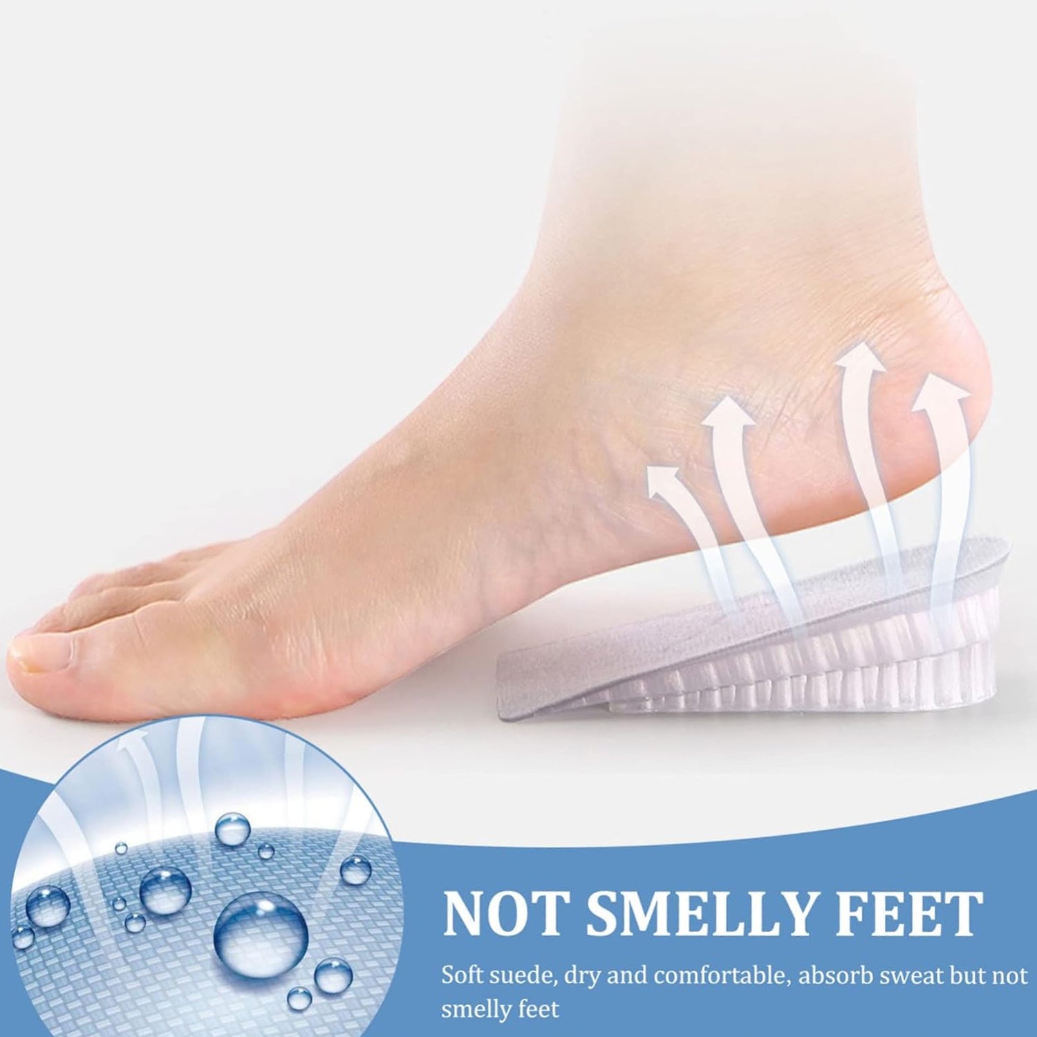 Height Increase Silicone Insoles Heel (1 Pair / 4 Layer) - Springkart 