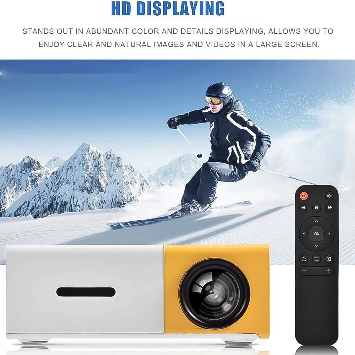 Portable Mini LED Projector (1 Set) - Springkart 
