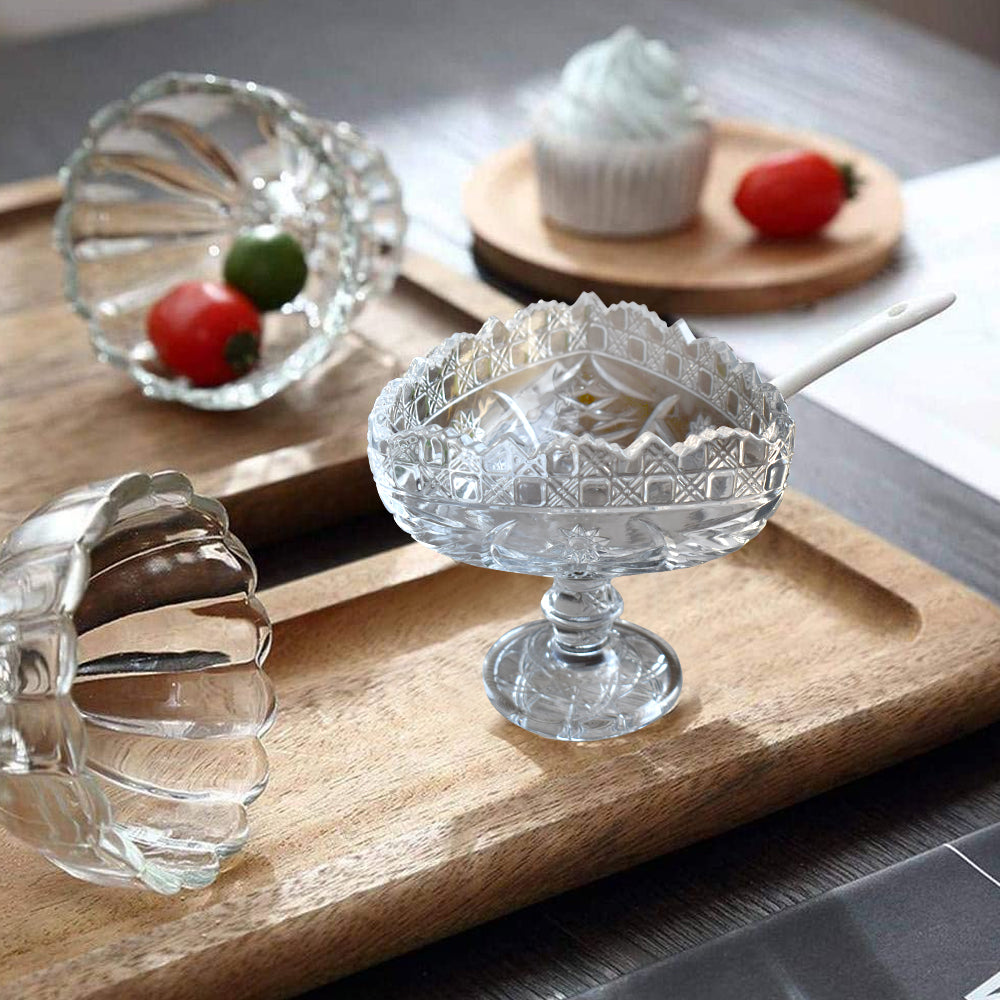 Crystal Touch Beautiful Decorative Designer Fruit Glass Bowl - Springkart 