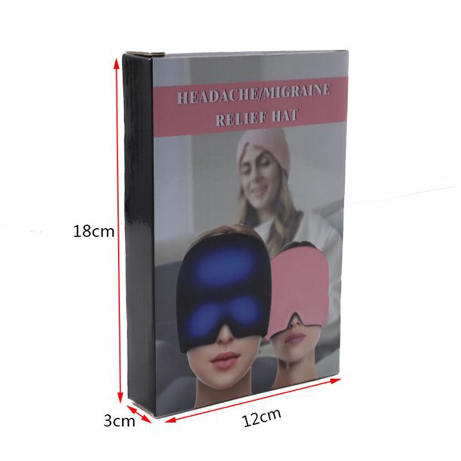 Headache Relief Hat Migraine Cap, Wearable Migraine Mask Ice Head Wrap for Tension Headache, Puffy Eyes, Sinus Headache & Stress Relief - Springkart 