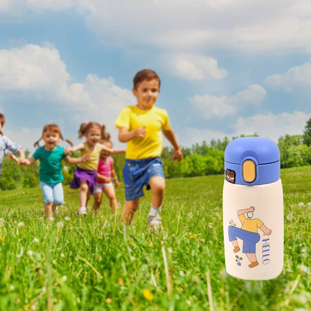 Double walled Stainless Steel Water Bottle (420 ML Approx) - Springkart 