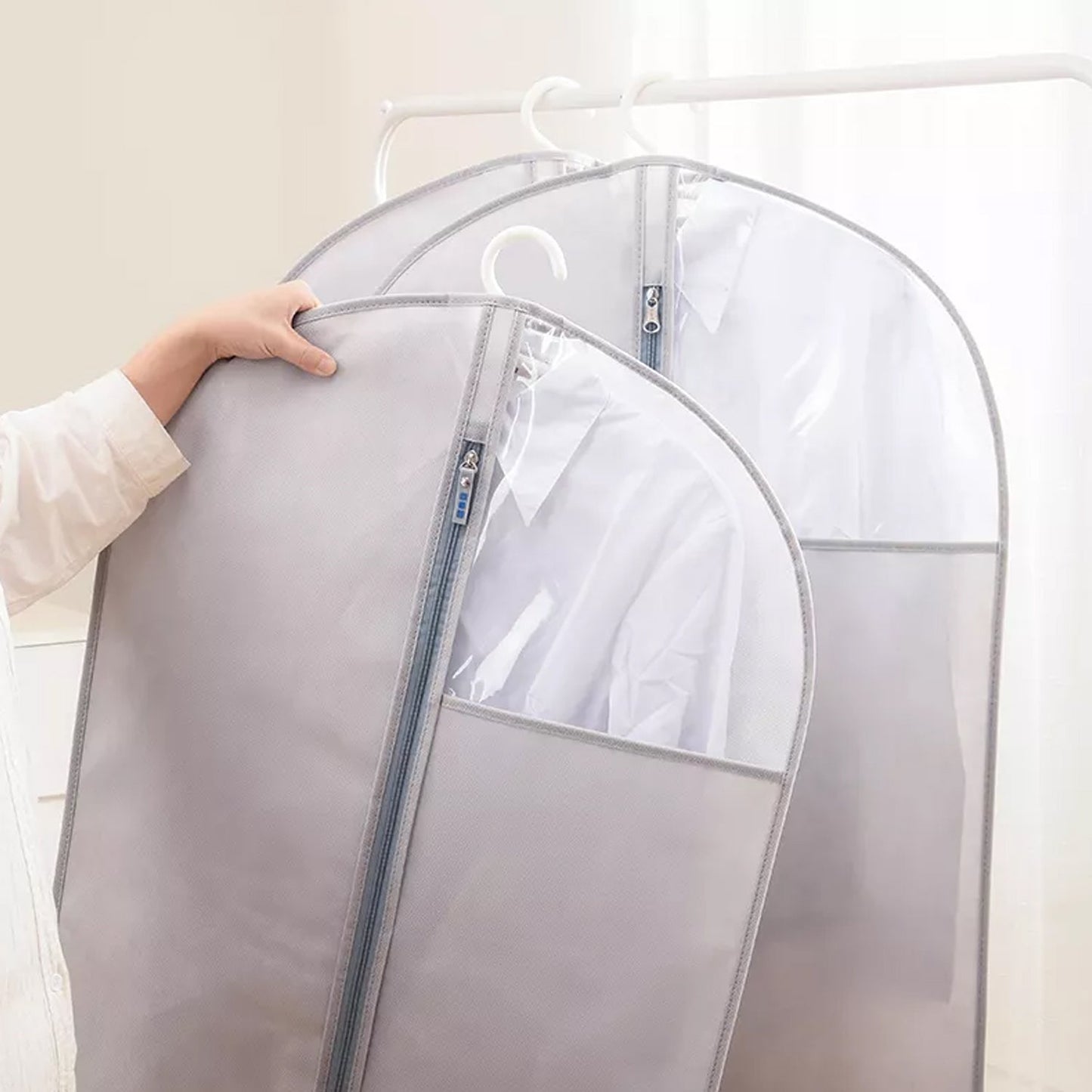 Foldable Non Woven Men's Coat Blazer Suit Cover men's coat blazer cover fold over breathable garment bag suit cover. - Springkart 