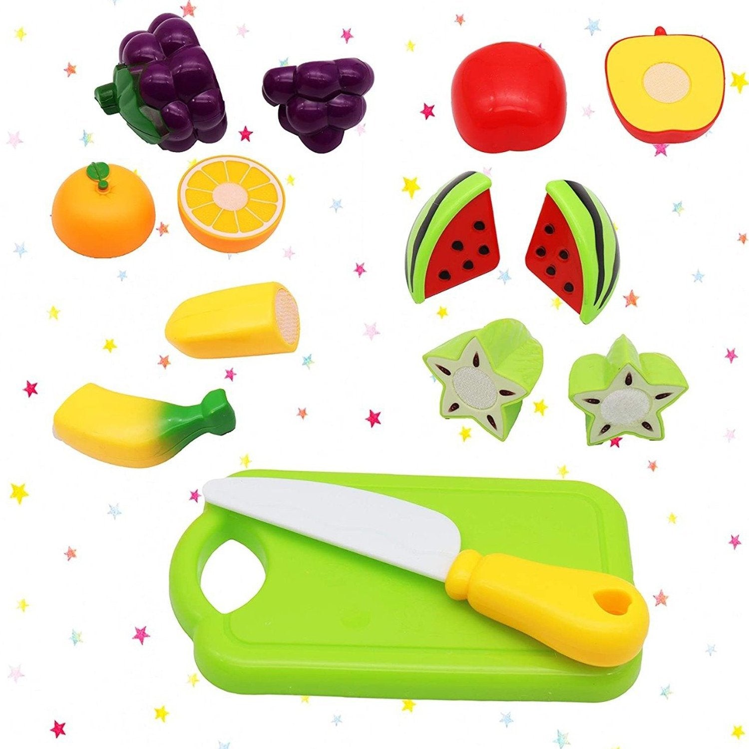 Plastic Fruits N Veggies Exclusive Collection of Realistic Sliceable Fruits - Springkart 