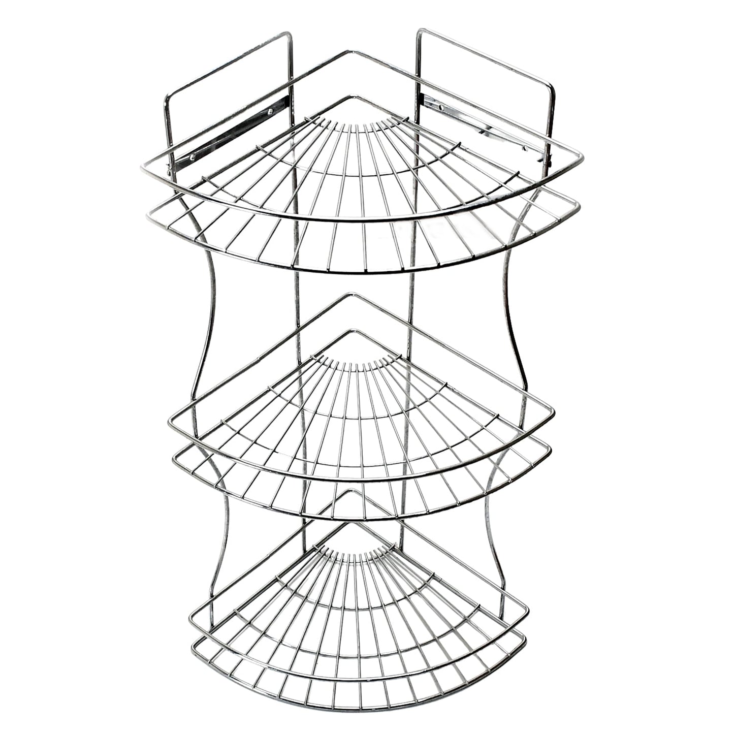 Multipurpose Stainless Steel Multi- 3 Tier Corner Storage Rack - Springkart 