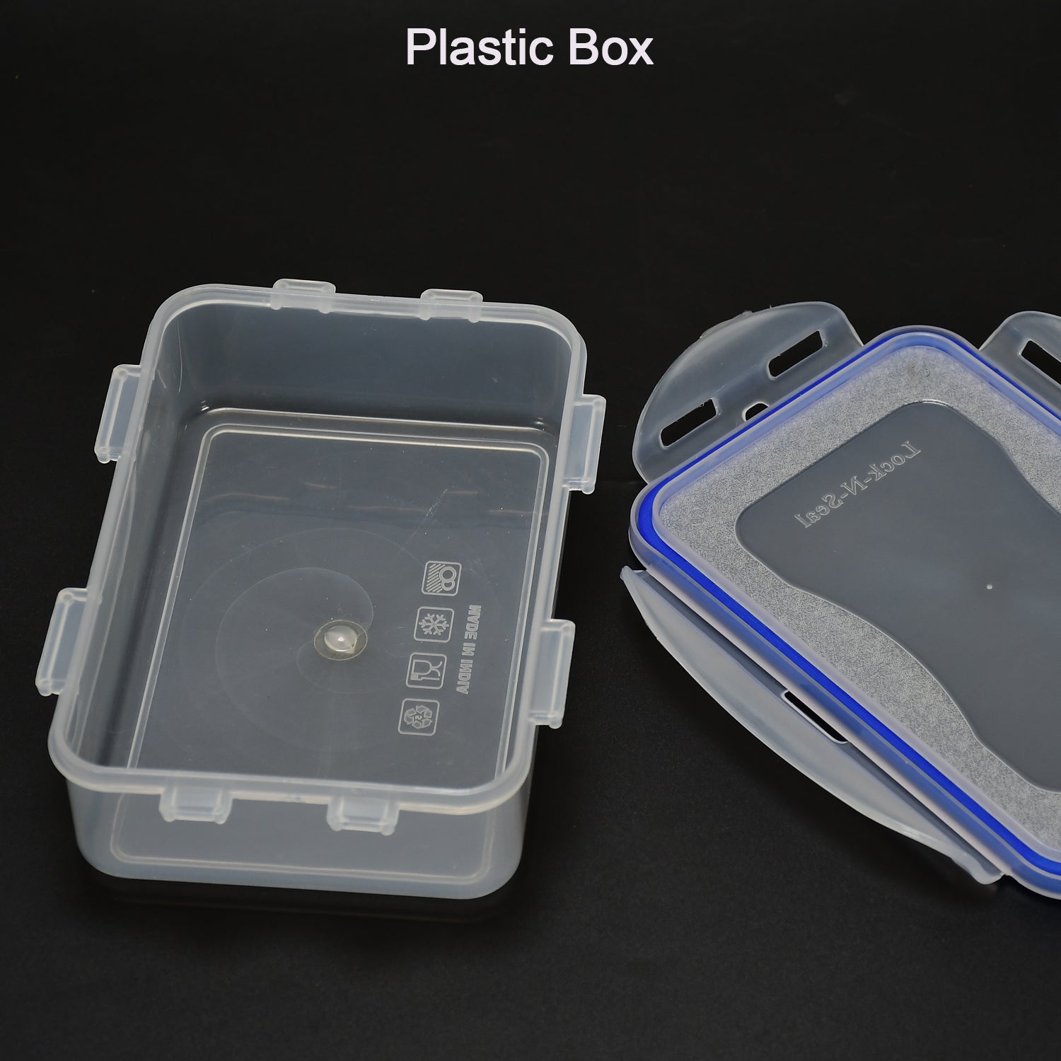 Multipurpose Air Tight 4 Side Lock Food Grade Lunch Box With Small Square Container - Springkart 