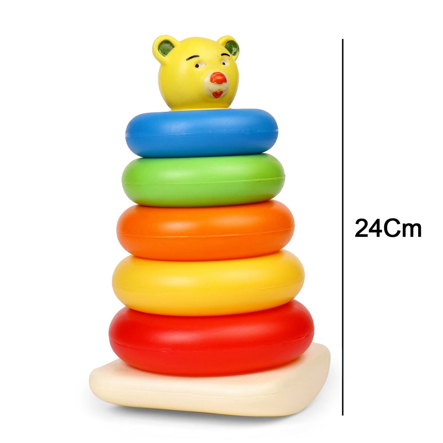 Plastic Baby Kids Teddy Stacking Ring Jumbo Stack Up Educational Toy 5pc - Springkart 