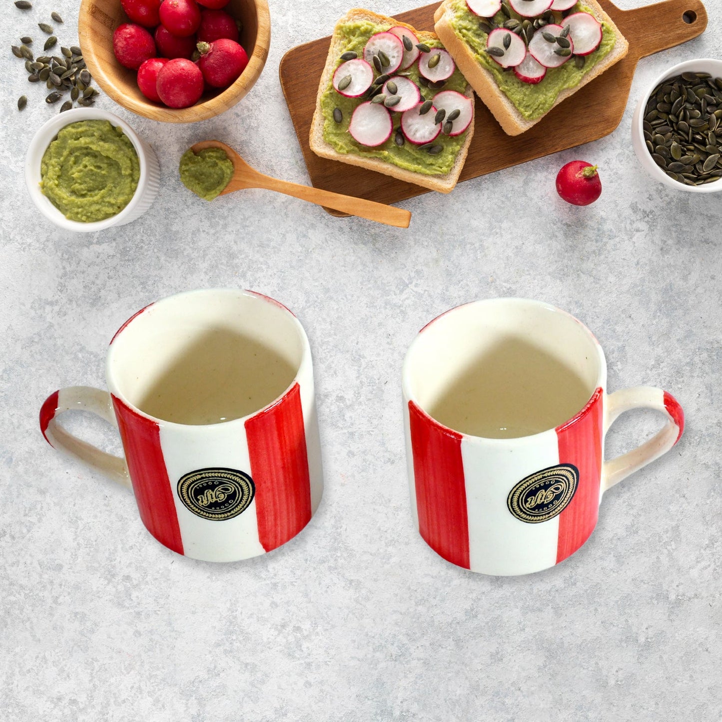 Corn Cafe Ceramic Tea / Cups Set Including Plastic Leaf Shape Serving Platter Milk Cup, Coffee Cup, Tea Cup, Breakfast Cup / Mug, or Outdoor for Household Gift For Birthday (3 Pcs Set) - Springkart 