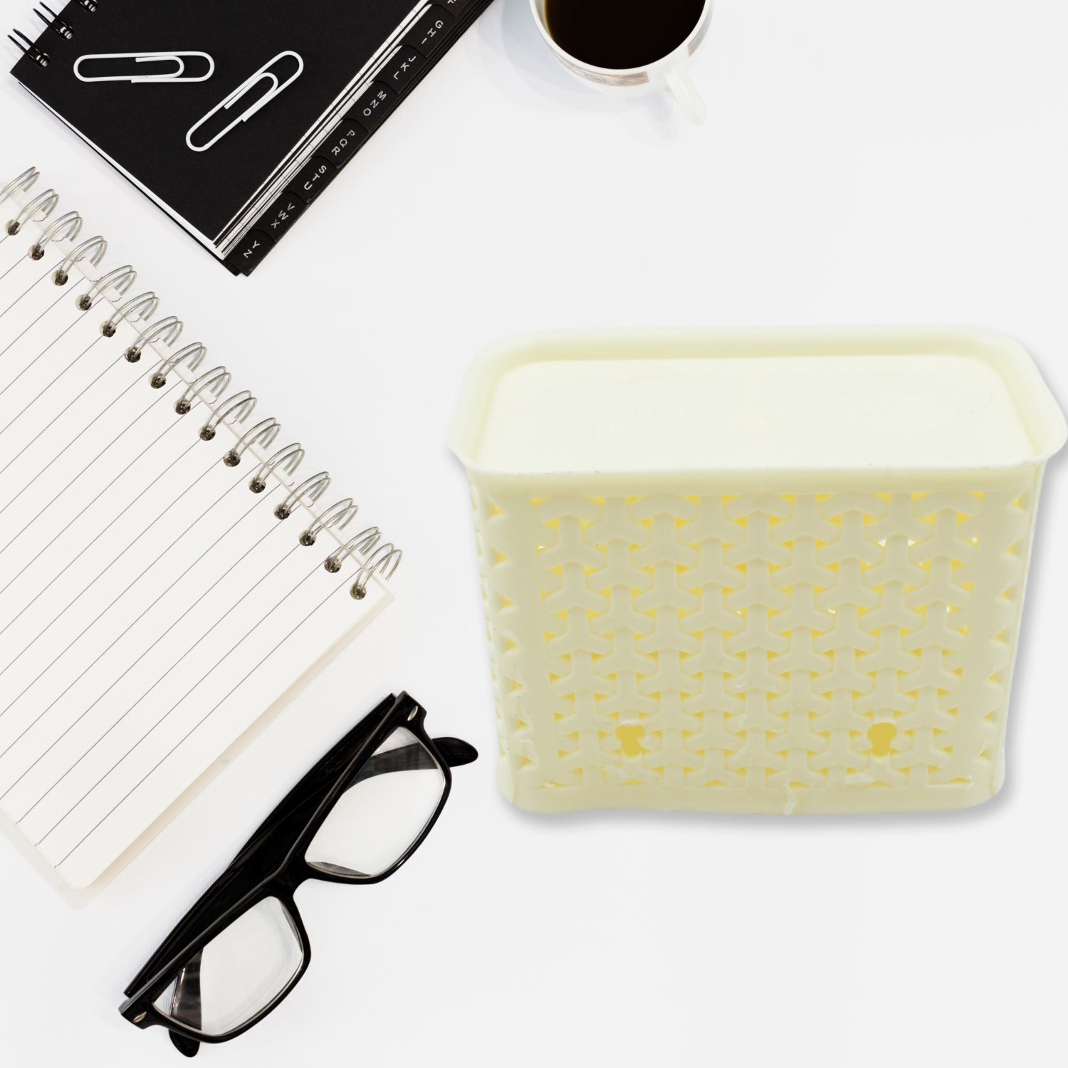 multipurpose Holder for Desk, Plastic Pen Pots Desk Organizers Pots Holder Stationary Supplies for Office, Home, School Non-slip Silicone Bottom - Springkart 
