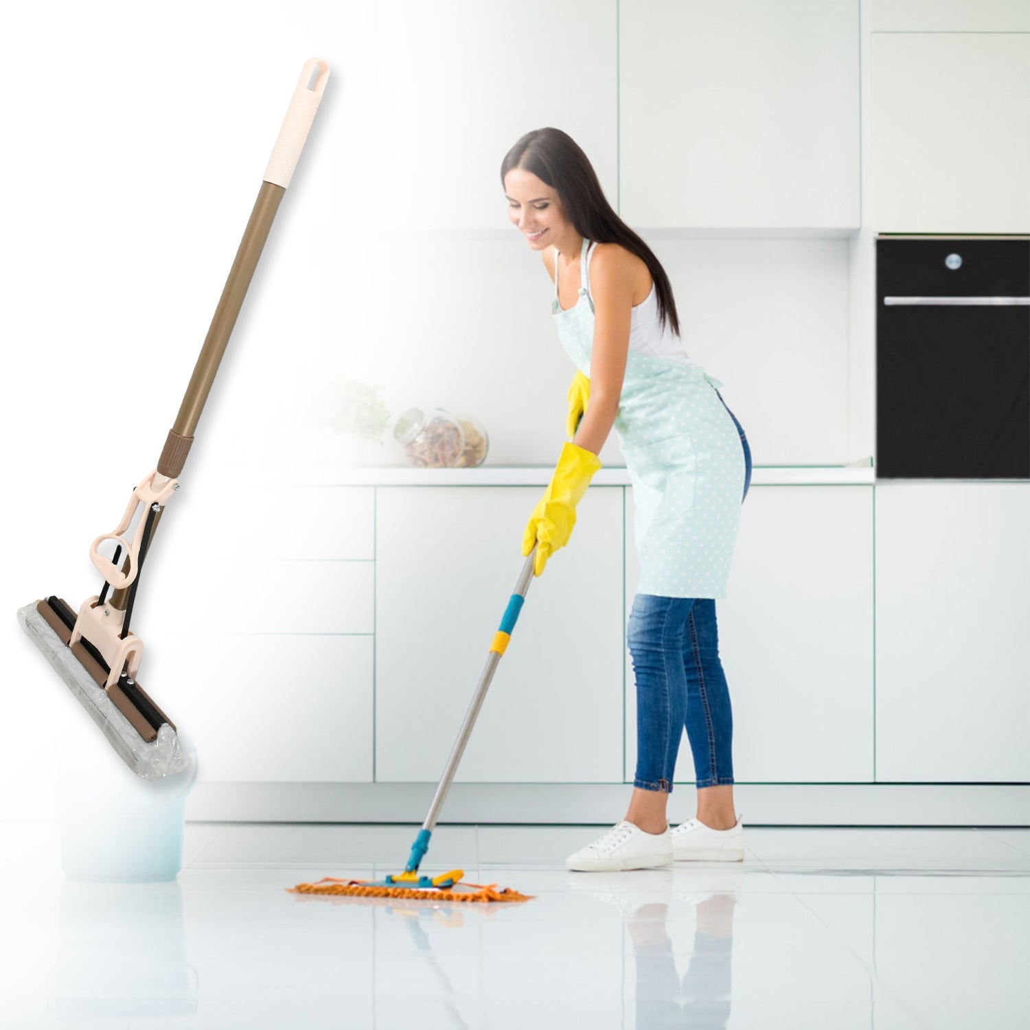 Sponge Mop Super absorbent Sponge-head-self-cleaning miracle-mop - Springkart 