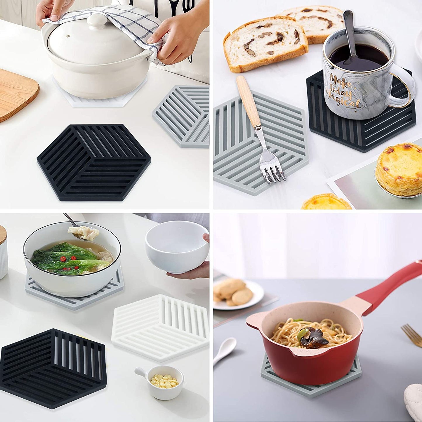 Dining Table mat Heat Insulation pad Nordic Heat-Resistant Anti-Scald mats Household Kitchen Pot mats Coasters ( 1 pcs ) - Springkart 
