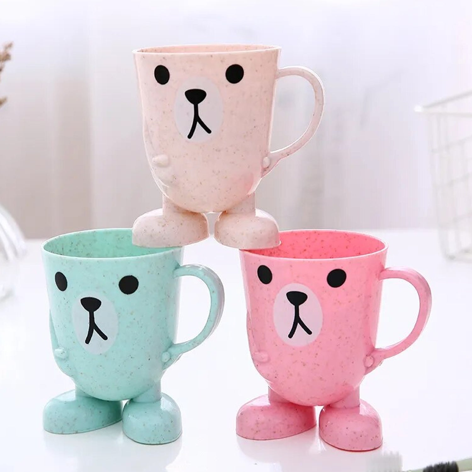 Children's Toothbrush Holder & Brushing Cup with Handle for Mouthwash & Milk - Springkart 