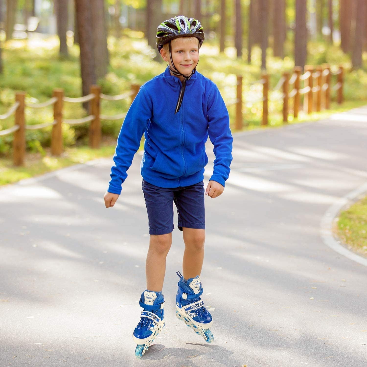 Inline Skates With Led Flashing Light Wheel With Adjustable Length Skate Premium High Quality Skates Pair (Roller Skate , Skating) - Springkart 