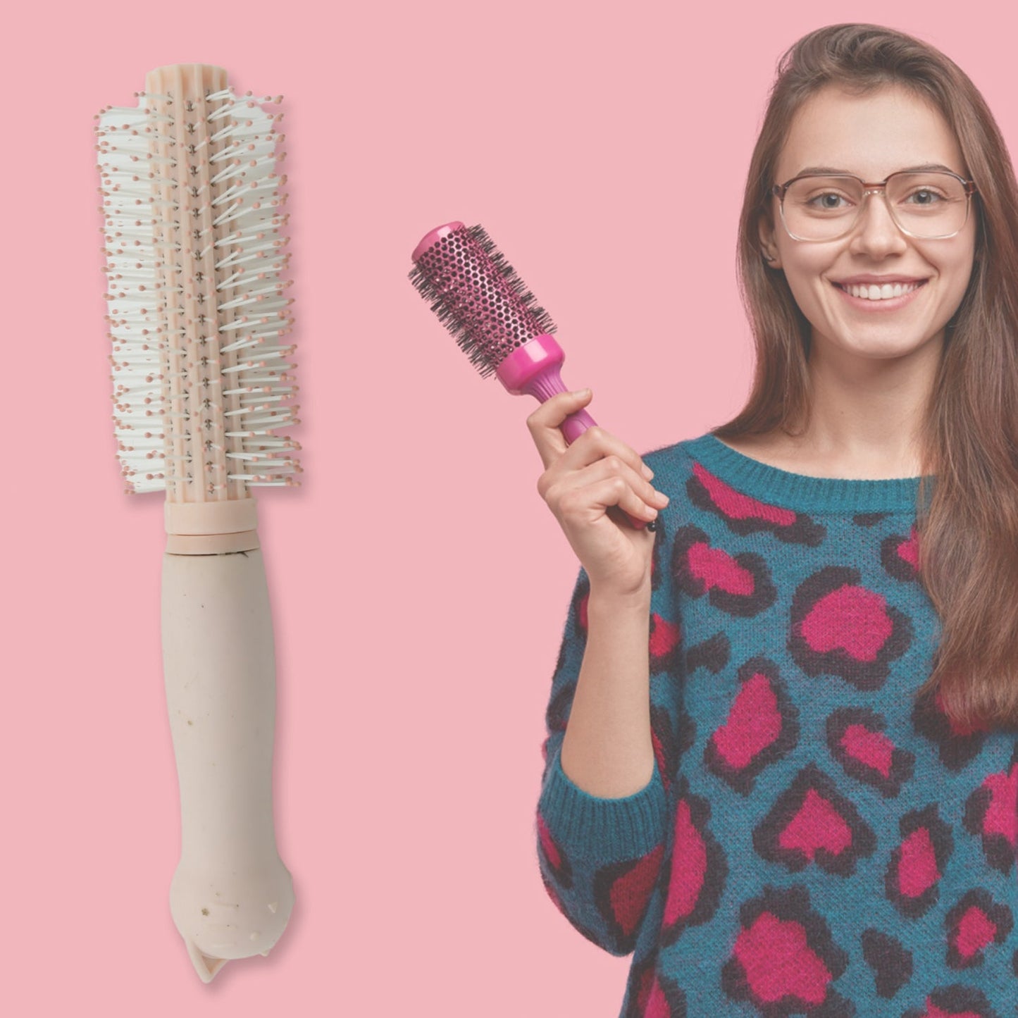 Massage Comb, Air Cushion Massage Hair Brush Ergonomic Matt Disappointment for Straight Curly Hair Cushion Curly Hair Comb for All Hair Types, Home Salon DIY Hairdressing Tool (1 Pc) - Springkart 