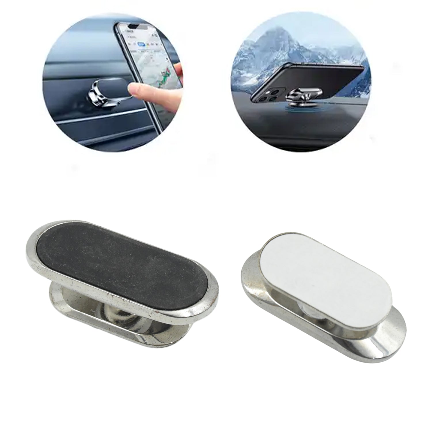 Magnetic Phone Mount/Holder for Car, Super Strong Magnet Universal Car Mount, Dashboard 360° Rotation for Car, Desk, Office, Home & Kitchen for All Smart phones (1 Pc) - Springkart 