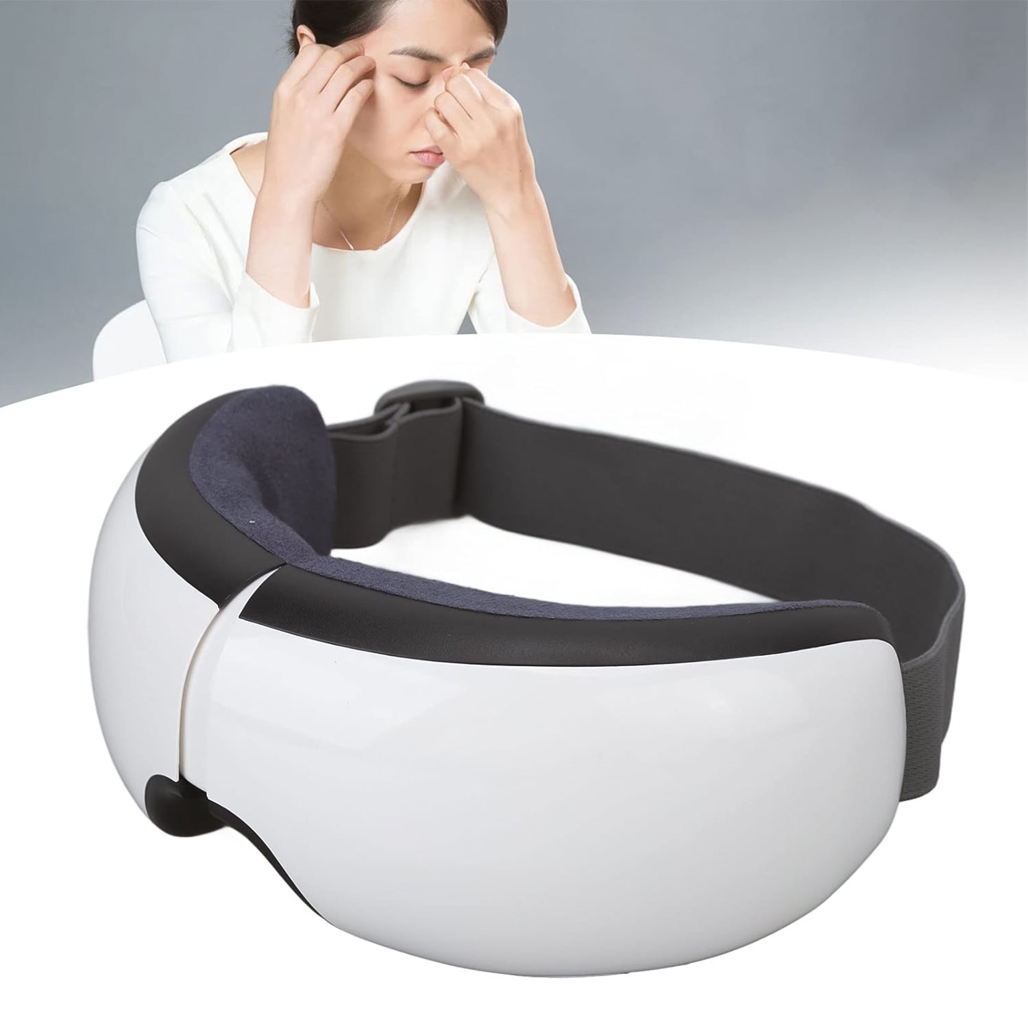 Electric Eye Massager with Adjustable Elastic Band (1 Pc) - Springkart 