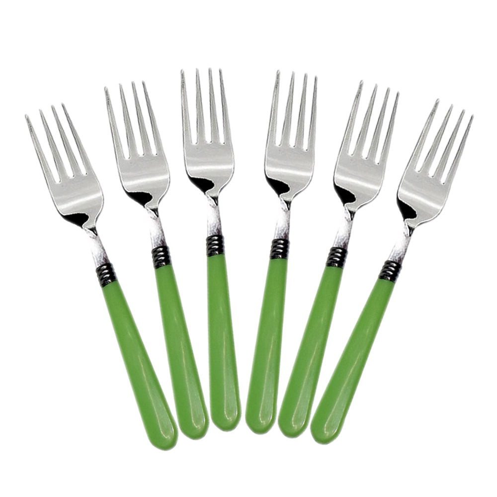 Stainless Steel Forks with Comfortable Grip Dining Fork Set of 6 Pcs - Springkart 