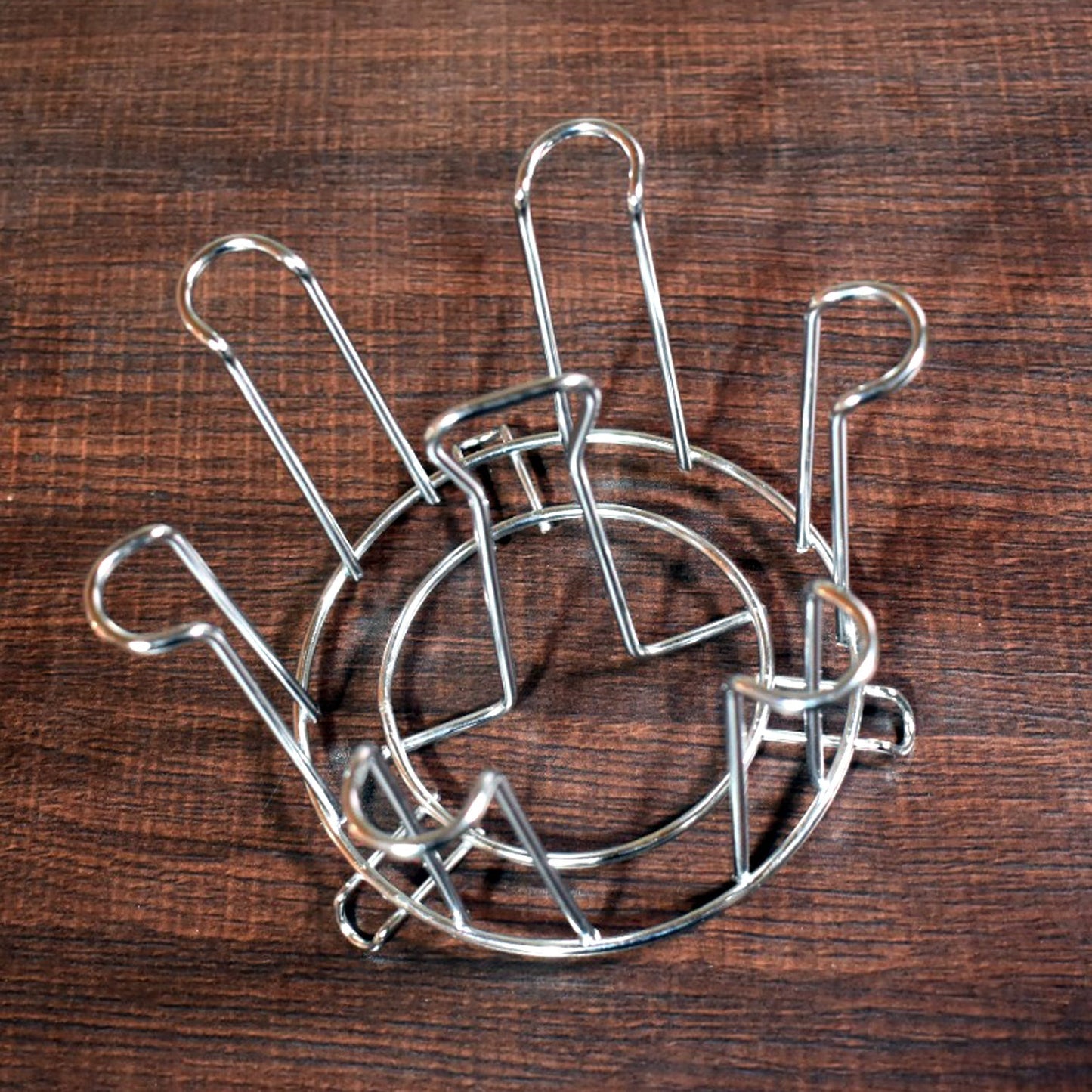 SS Round Glass Stand used for holding sensitive glasses and all present in all kinds of kitchens of official and household places etc. - Springkart 