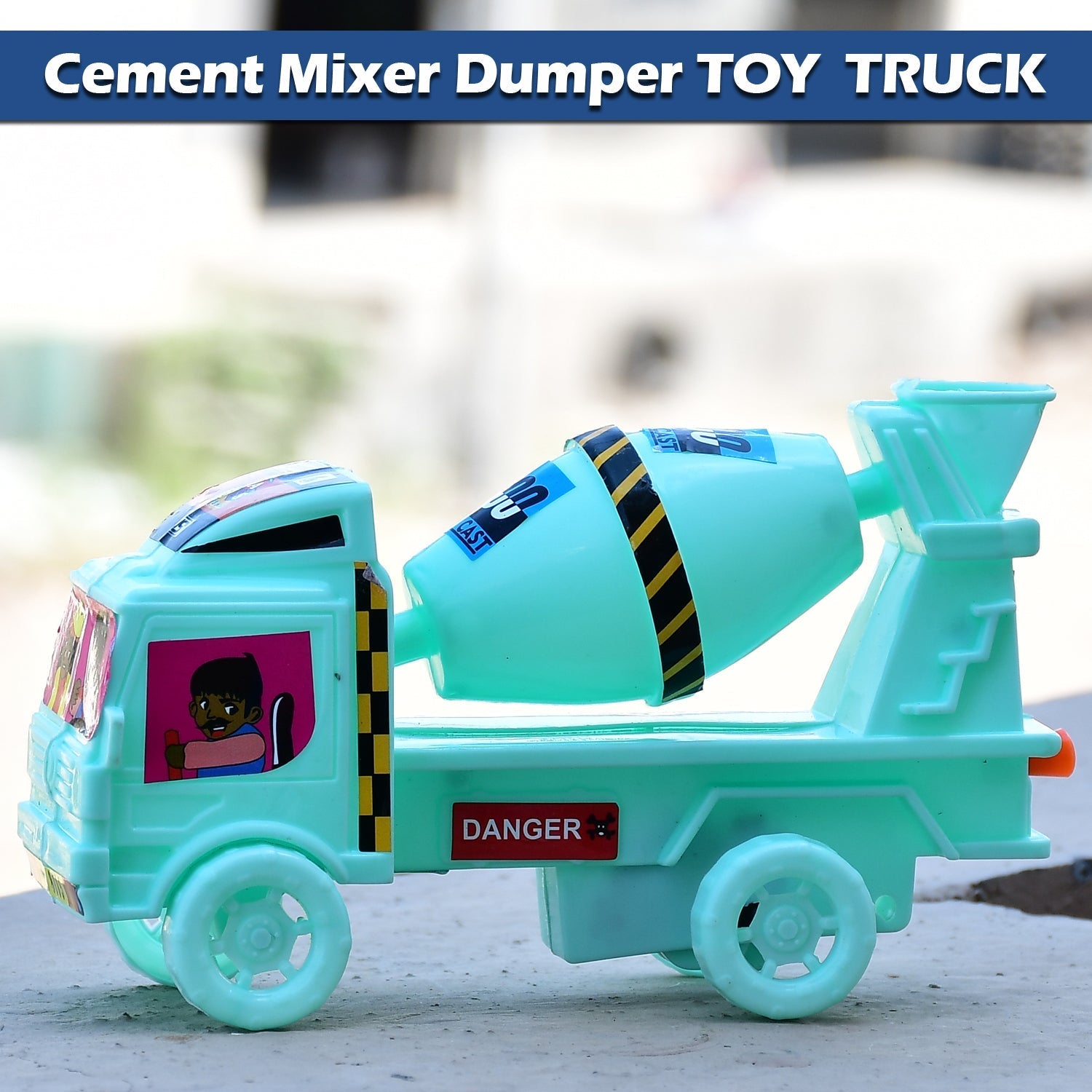 Big Size Heavy Duty Rotating Cement Mixer Dumper Truck Toys for Kids Toddlers Boys and Girls - Construction Toy Friction Vehicle Toy - Springkart 
