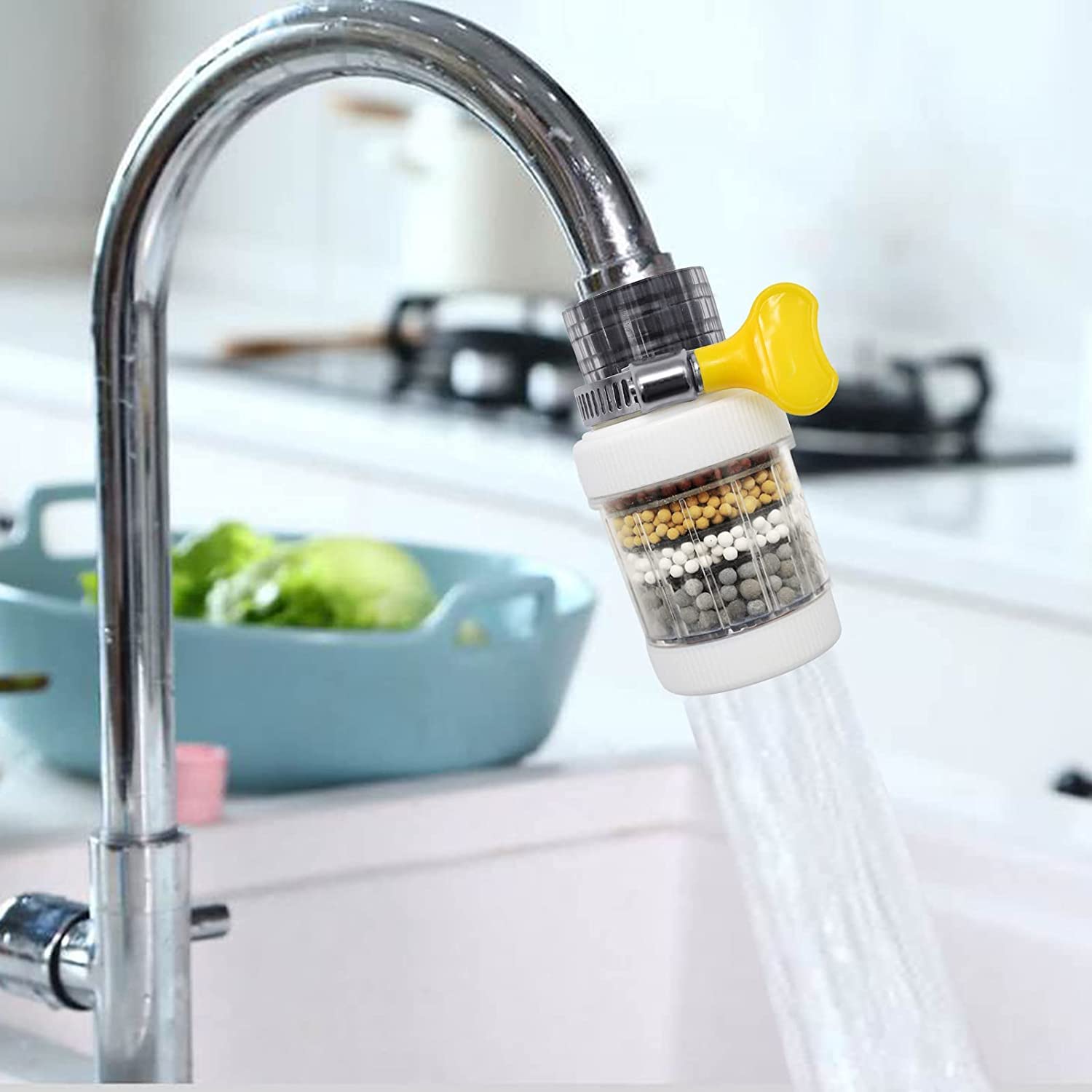 Kitchen Faucet Water Filter Tap Purifier - 4 Layer Activated Carbon for Clean Water - Springkart 