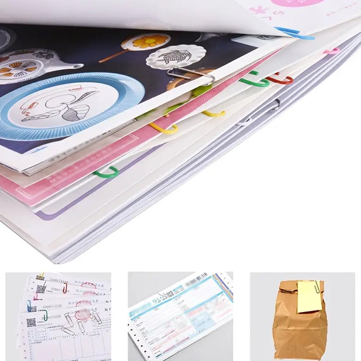 Multipurpose Assorted Color Paper Clips (Approx 30 Pcs / Medium Size) - Springkart 
