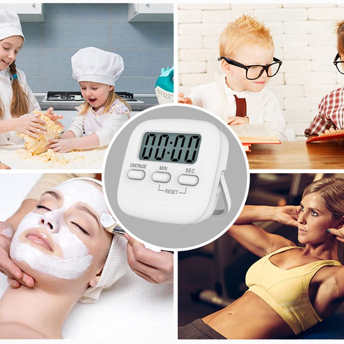 Digital Kitchen Timer with Alarm | Stop Watch Timer for Kitchen | Kitchen Timer with Magnetic Stand |Timer Clock for Study - Springkart 