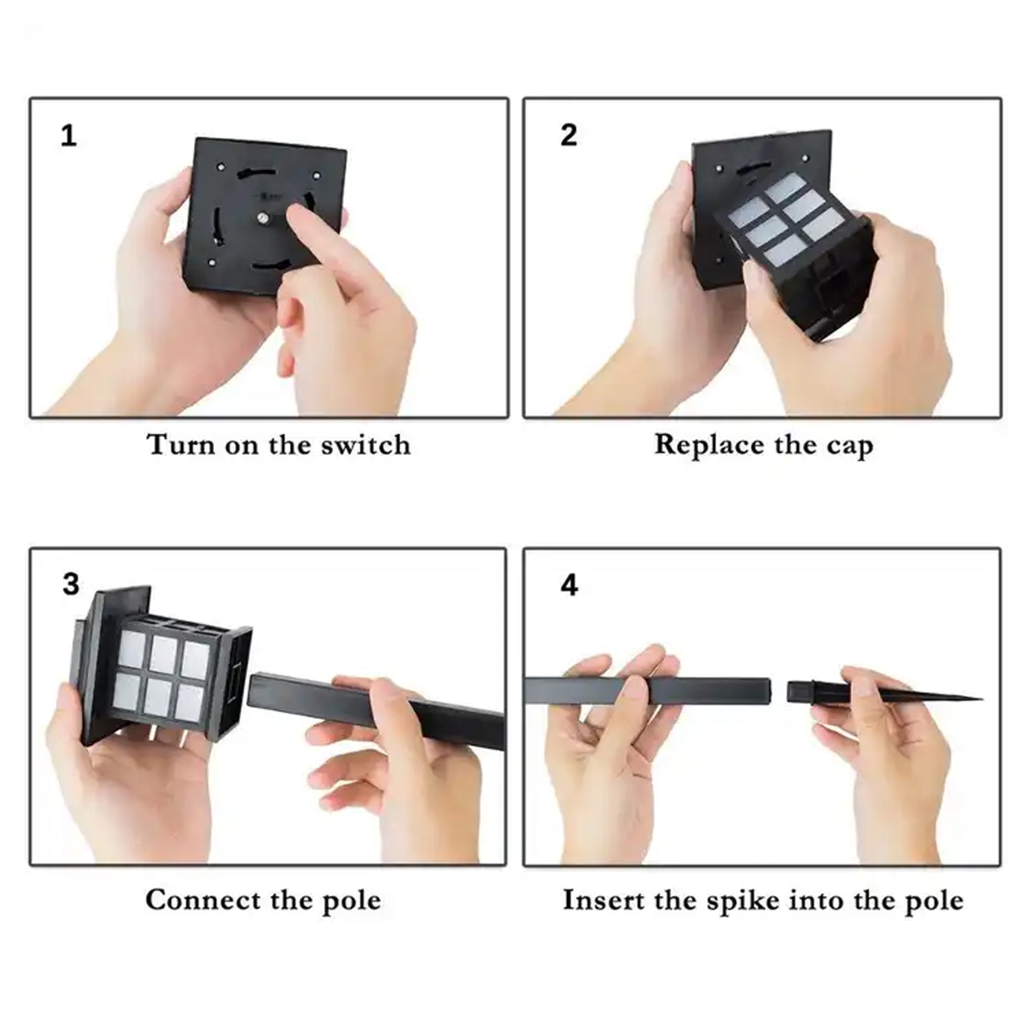 Big Solar Outdoor Lights, 6 Pack Waterproof Solar Pathway Lights, 10 Hrs Long-Lasting LED Landscape Lighting Solar Garden Lights, Solar Lights for Walkway Path Driveway Patio Yard & Lawn (6 Pc Set) - Springkart 