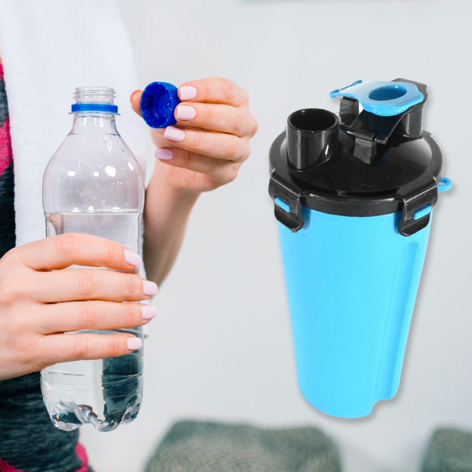 Plastic Sports Double Wall Water Bottle, High Quality Water Bottle, BPA-Free & Leak-Proof! For Kids' School, For Fridge, Office, Sports, School, Gym, Yoga (1 Pc / 400 ML Approx) - Springkart 