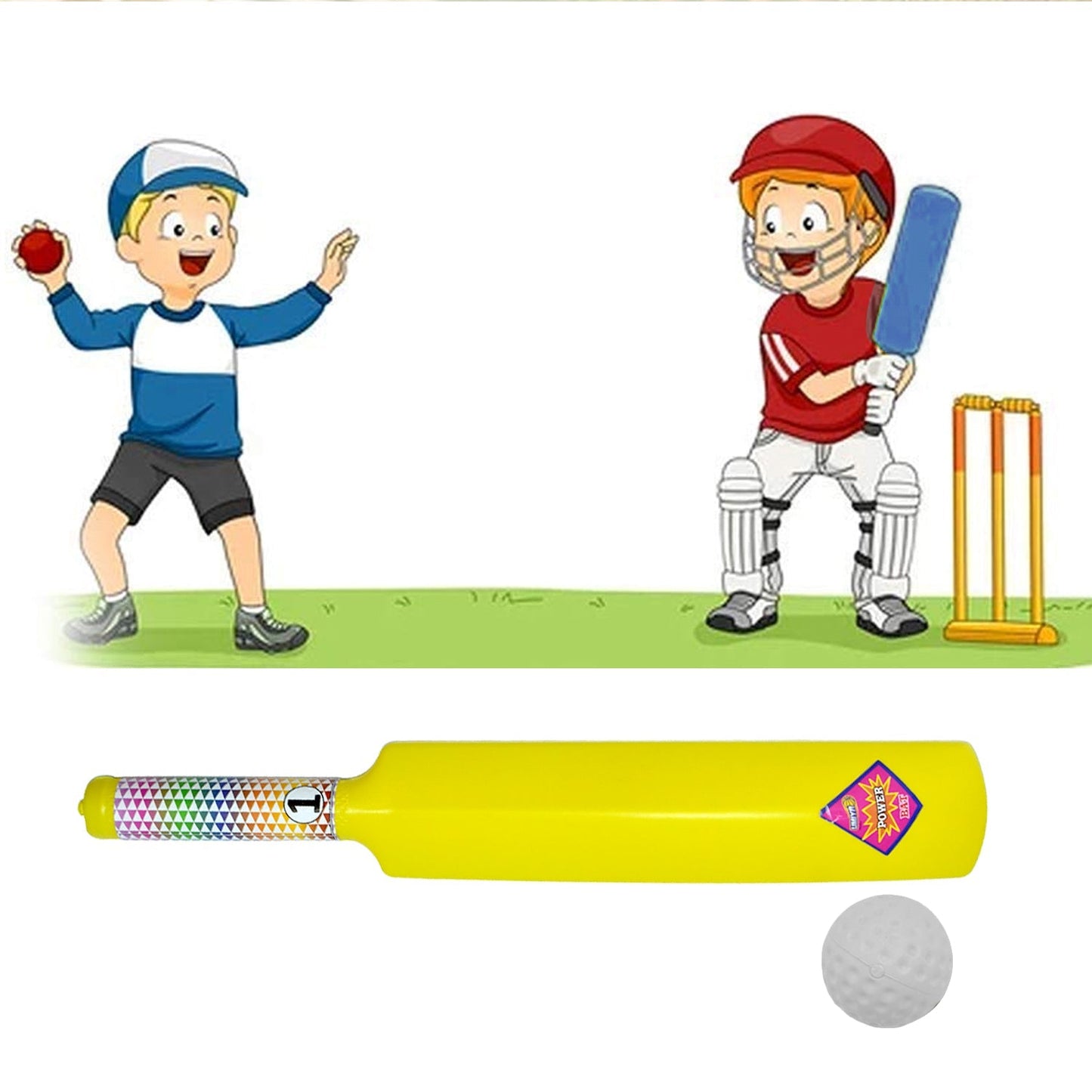 Plastic Cricket Bat Ball Set for Boys and Girls - Springkart 