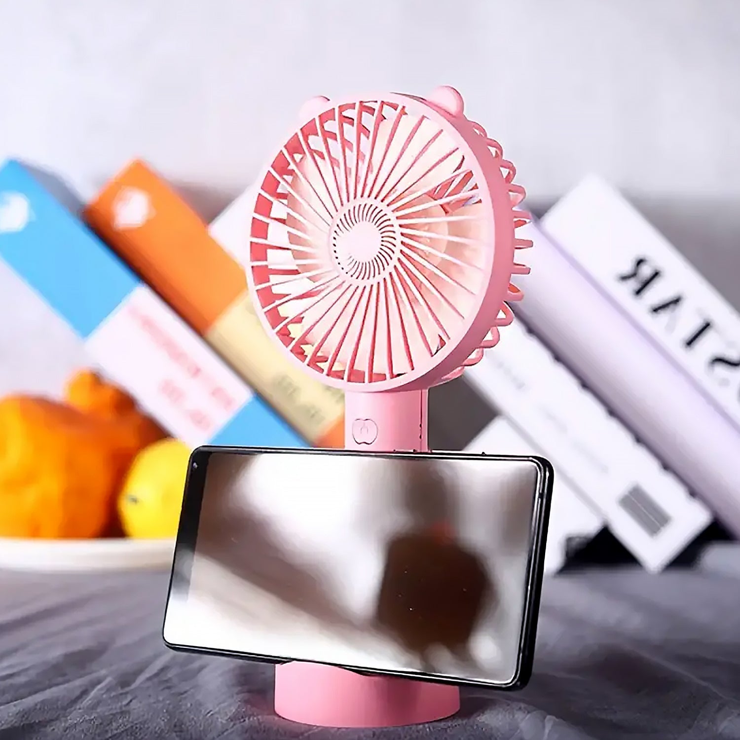 Portable Classic Hand Fan - 3-Speed Table Fan for Personal Desk, Suitable for Office, School, and Home Use (Battery Not Included) - Springkart 
