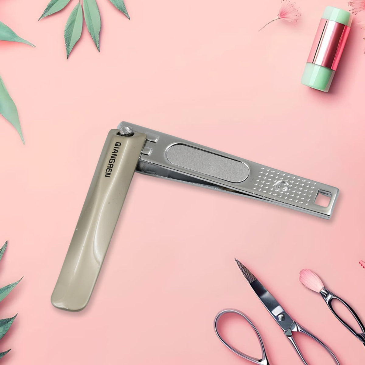 Stainless Steel Folding Portable Large Nail Clippers with Nail File (1 Pc) - Springkart 