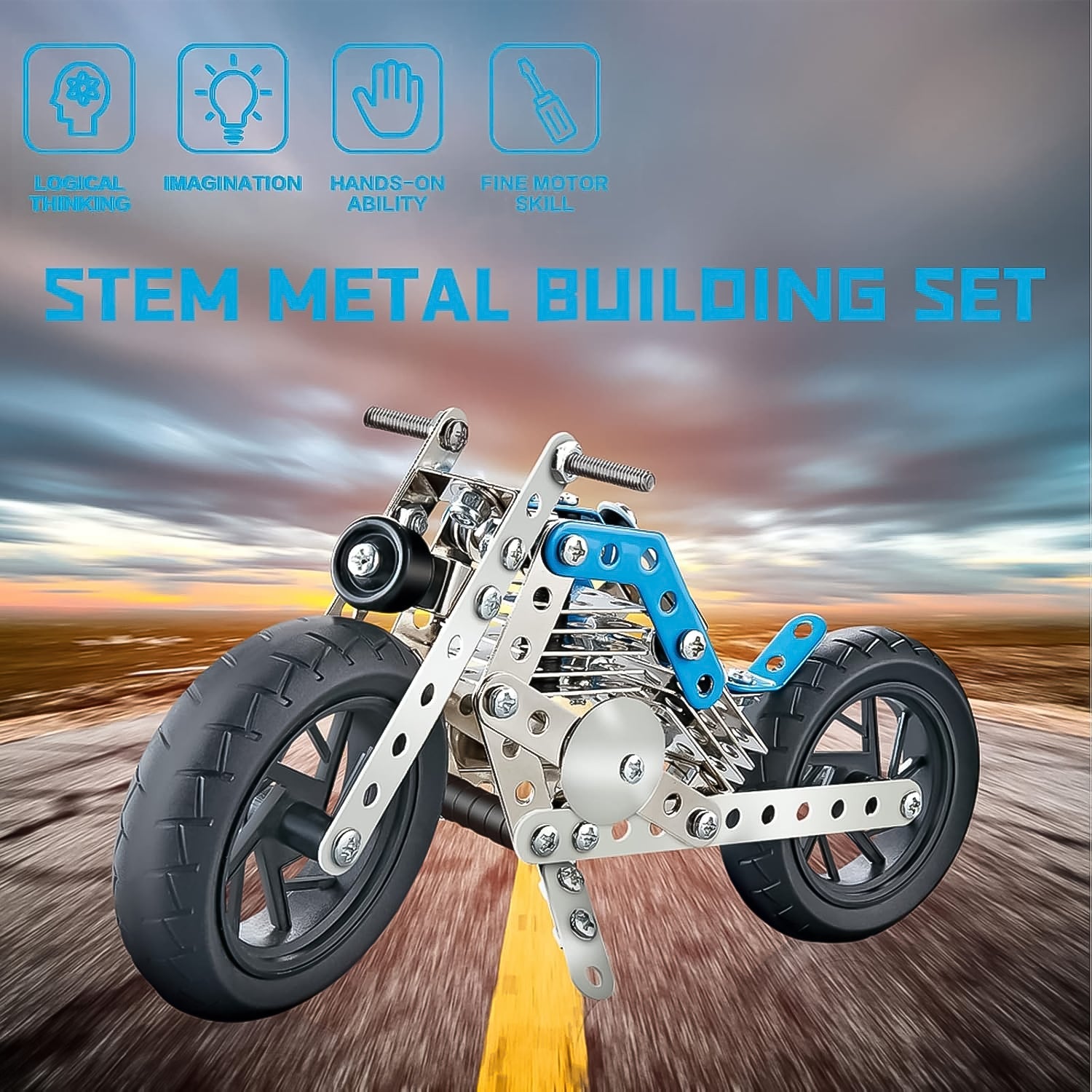 Metal Bike Creative Mechanical Construction Engineering Kit 140 Part of Bike Tool / 1 Set 】 - Springkart 