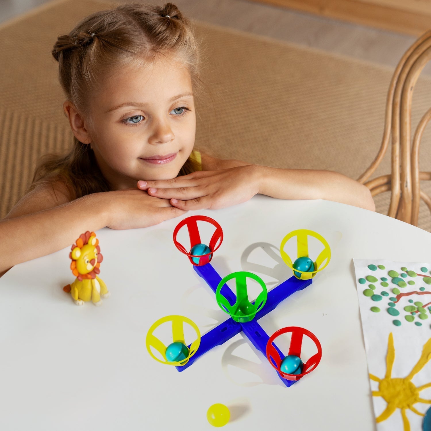 Baskets and balls fun toy for kids with 5 basket and 5 balls. - Springkart 