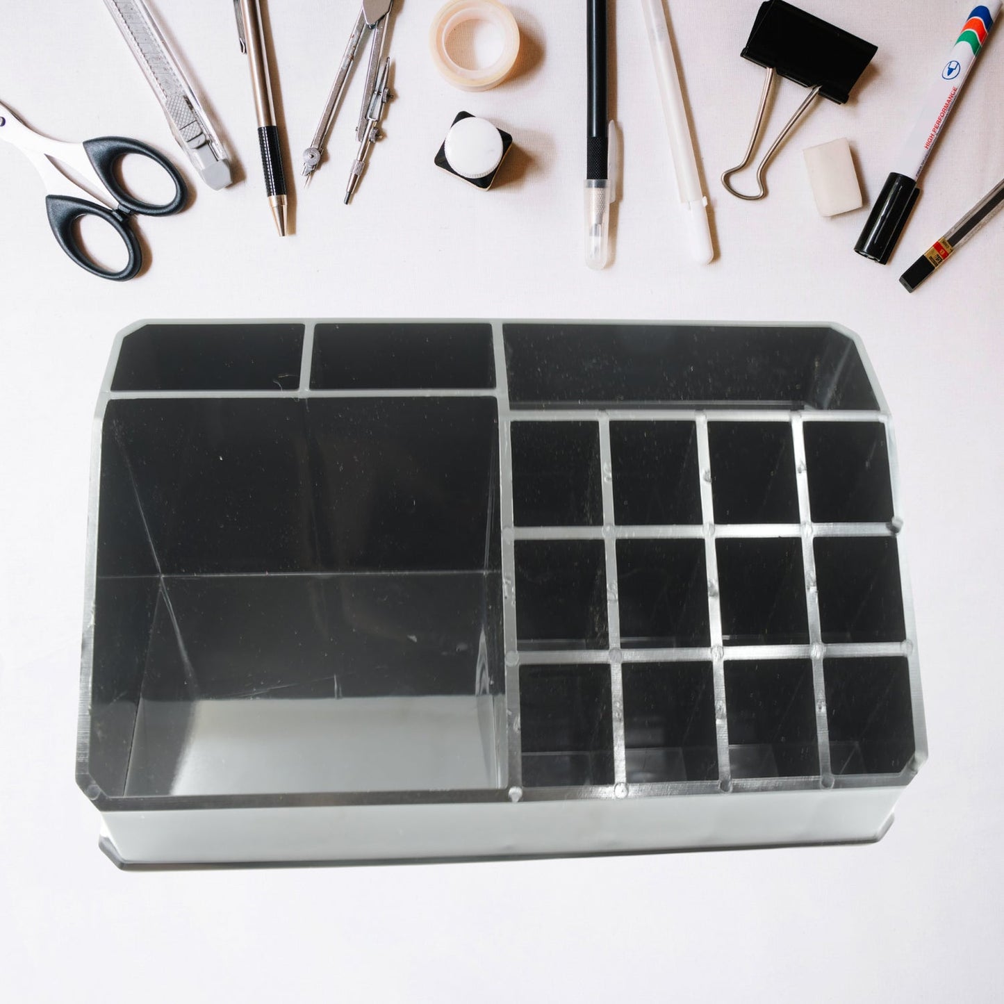 Cosmetic Organiser 16 Compartment Cosmetic Makeup Storage Organiser Box - Springkart 